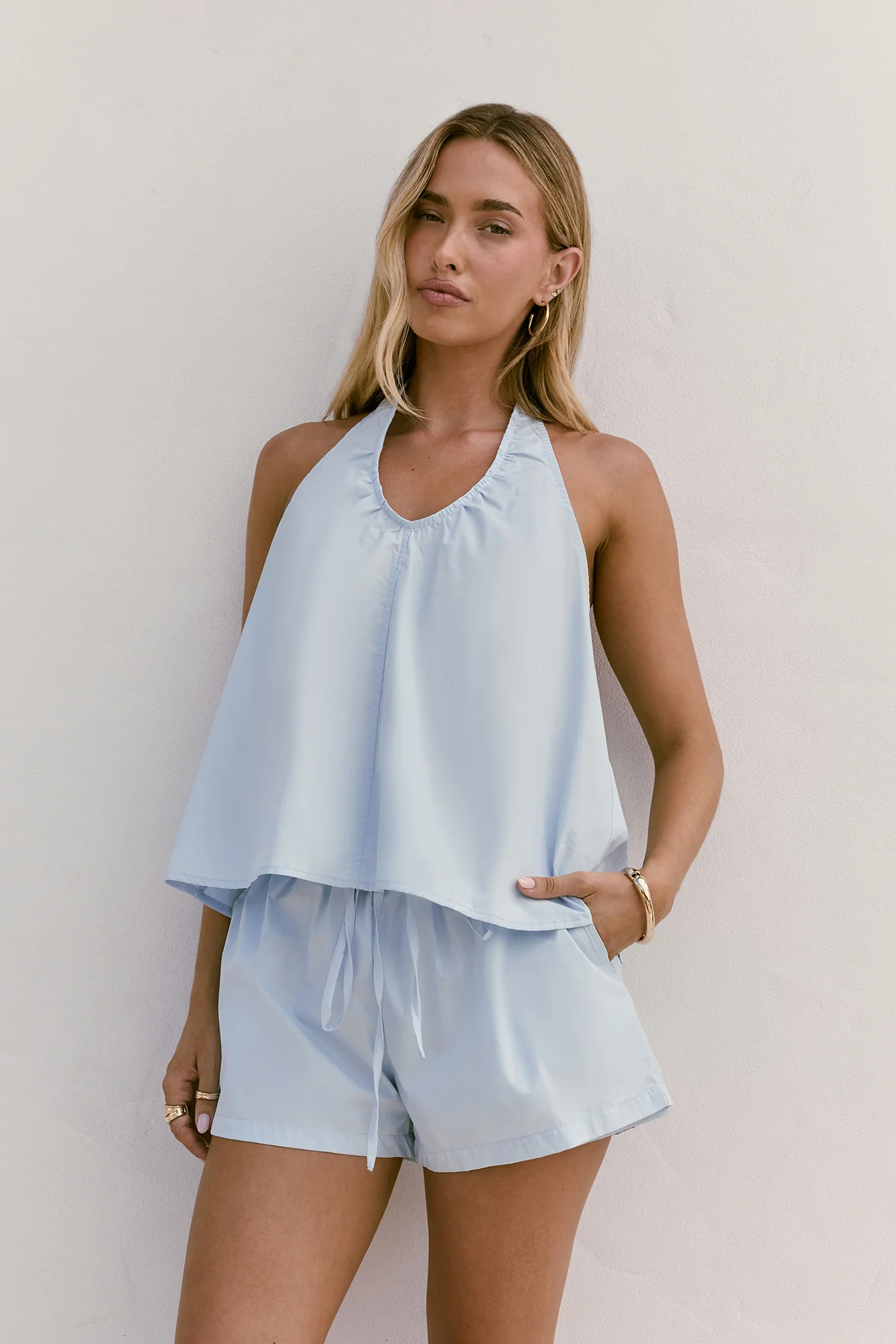 Evelyn Halter Top Blue