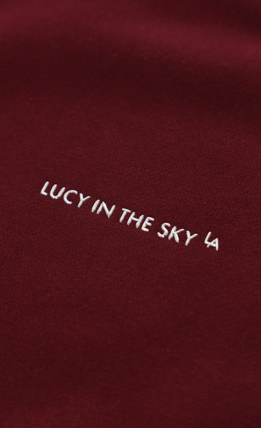 Lucy Oversized Crewneck in Burgundy