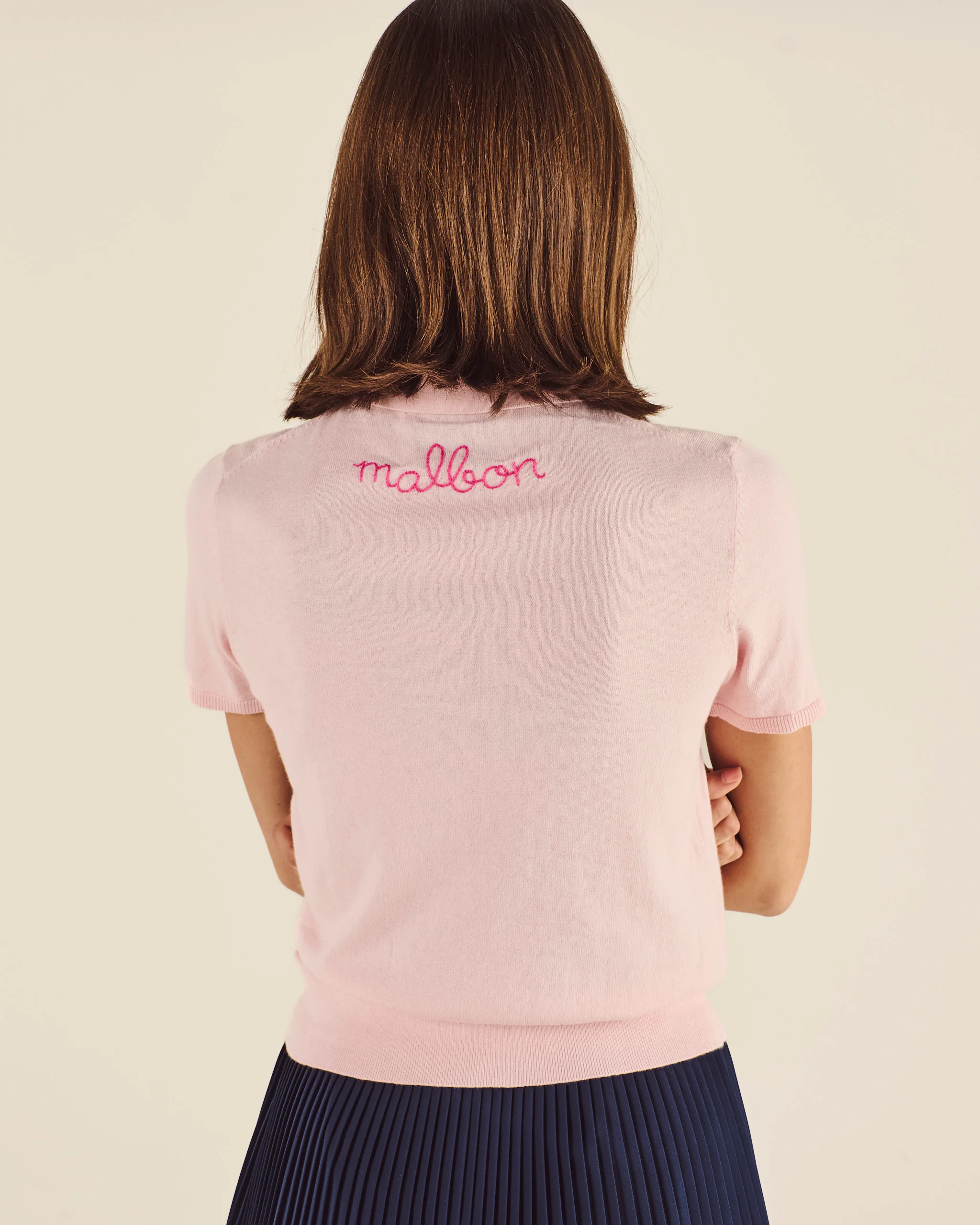 Lingua Franca Cotton Silk Polo