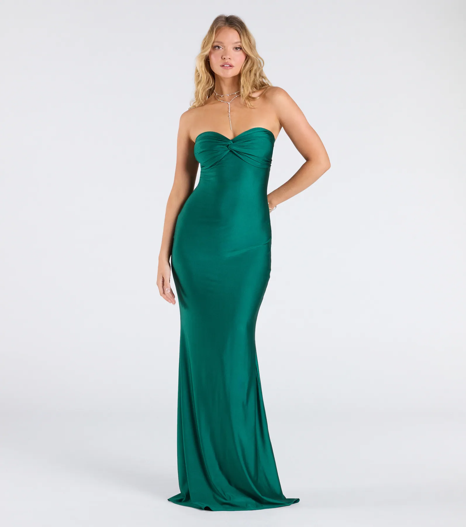 Kimberly Strapless Tie-Back Mermaid Formal Dress - luluinthesky
