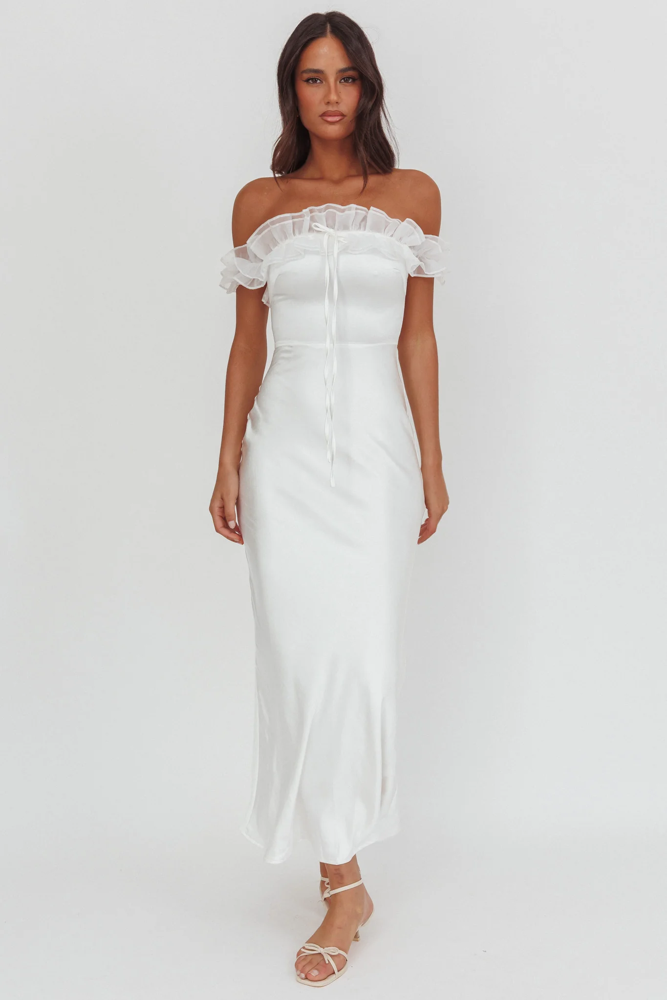 Summerfield Off-Shoulder Maxi Dress White
