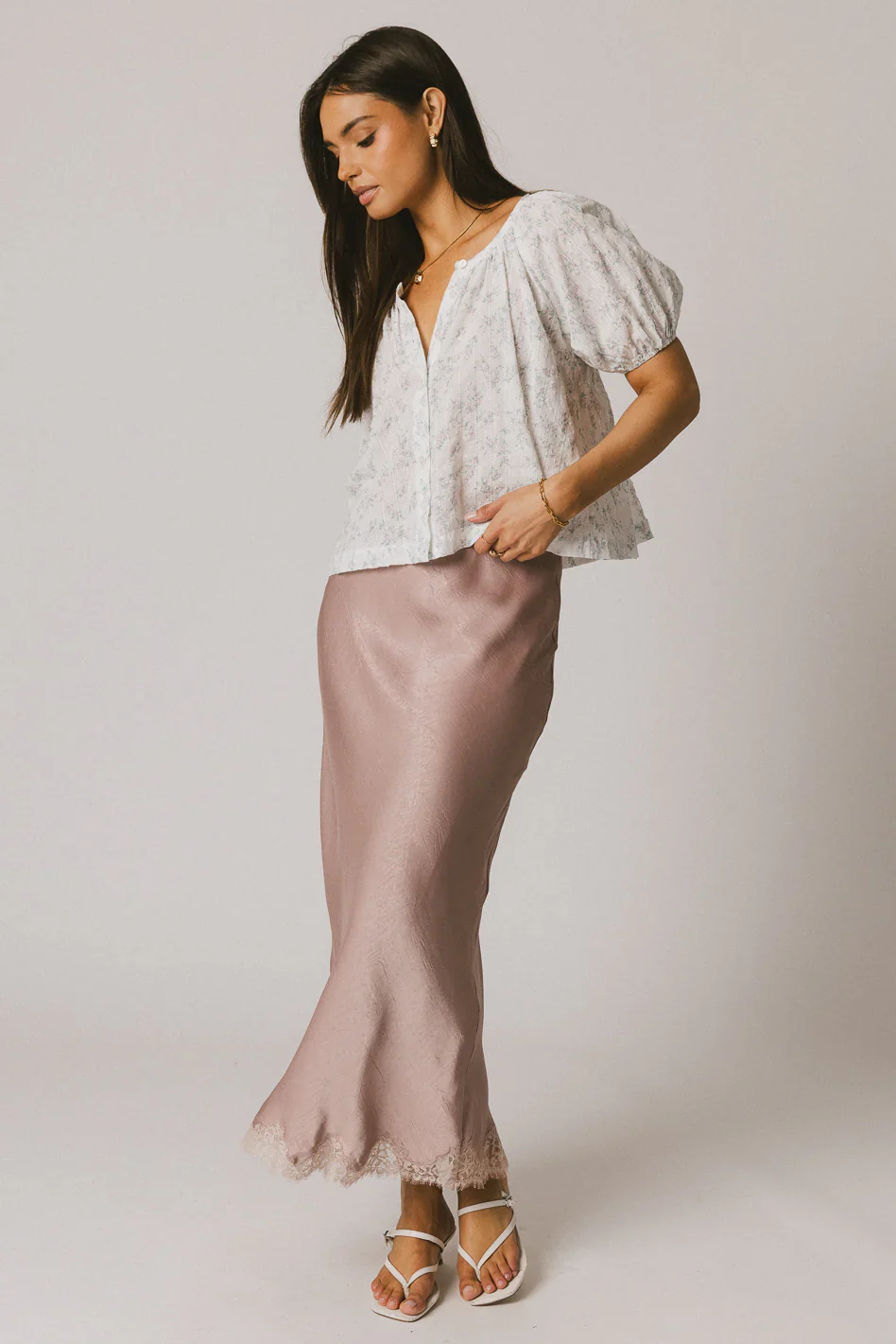 Peni Floral Blouse in Lavender