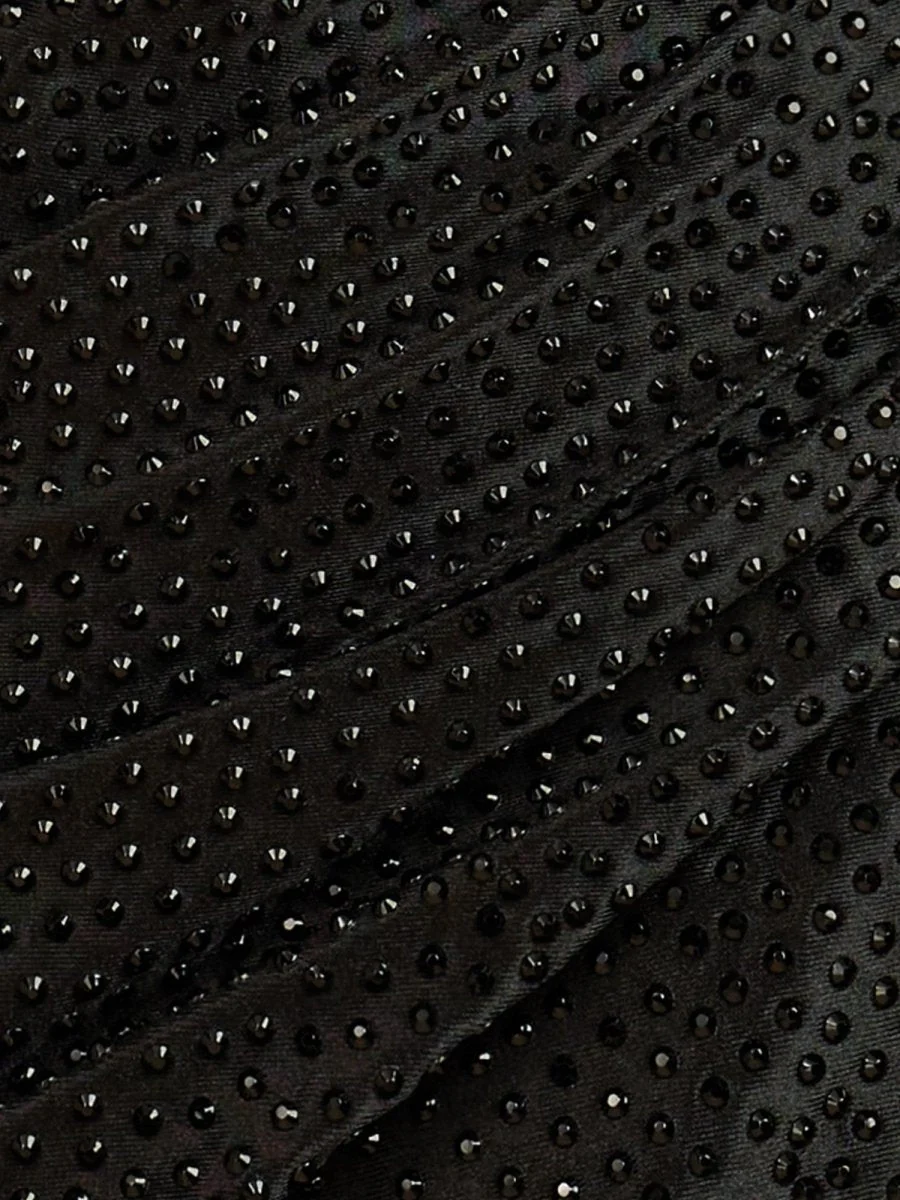 Black One Shoulder Bodycon Beaded Homecoming Dresses With Flower