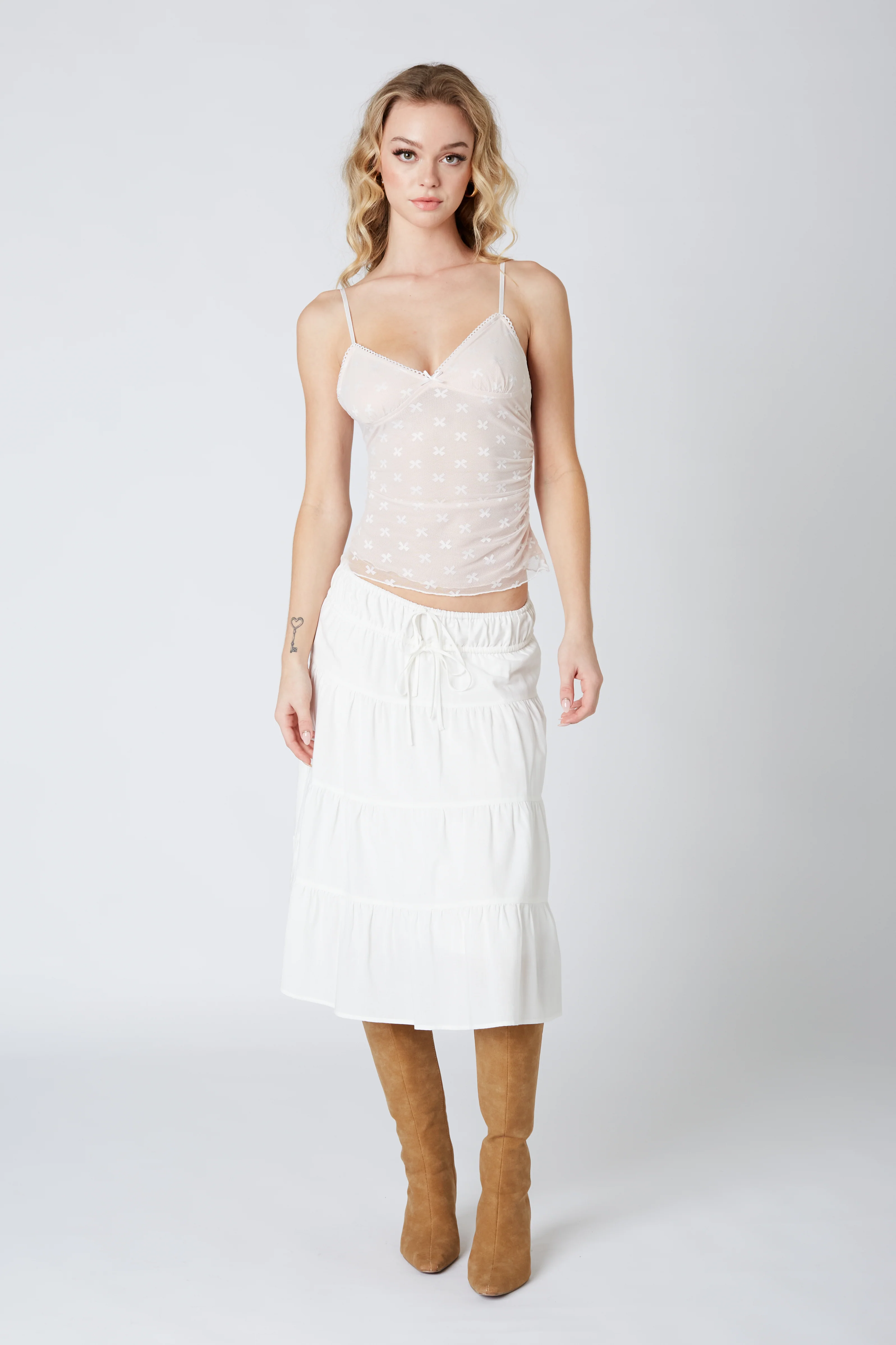Tiered Midi Skirt