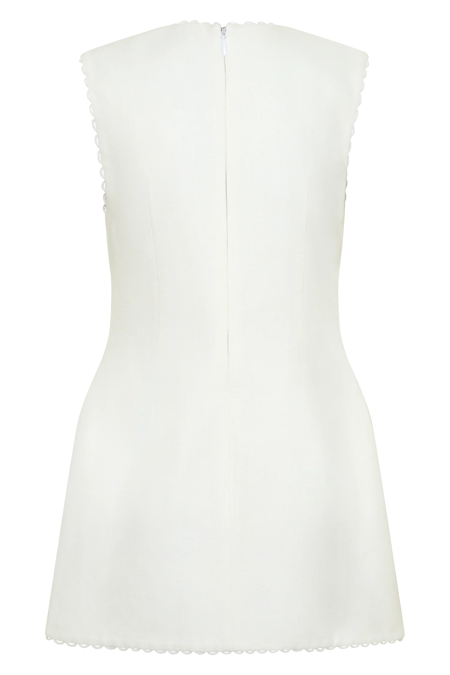 Antonella Linen Mini Dress - White