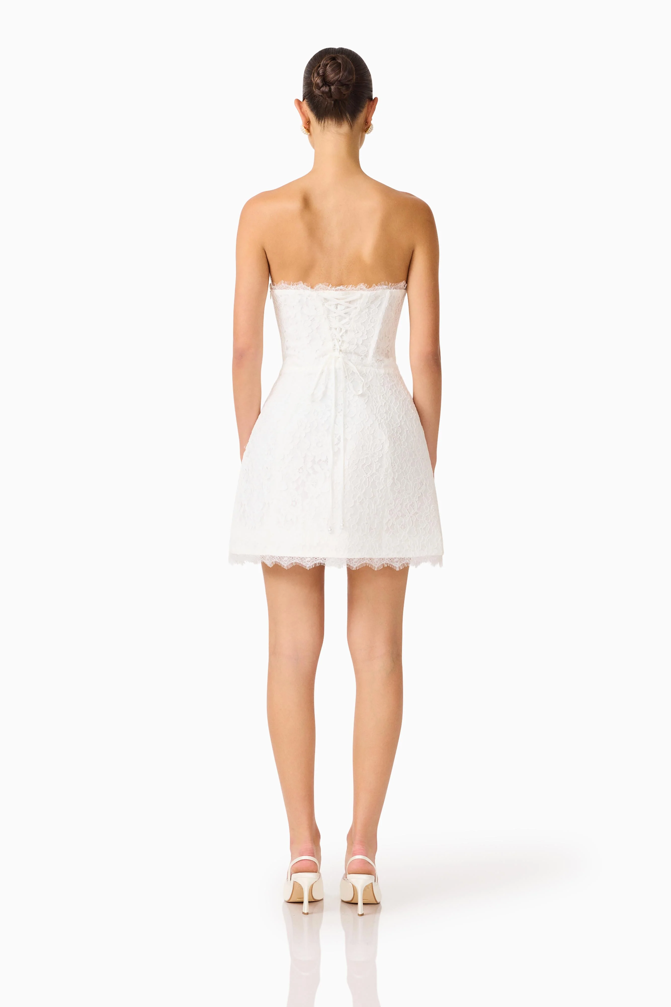 Clarisse Tulip Mini Dress in White