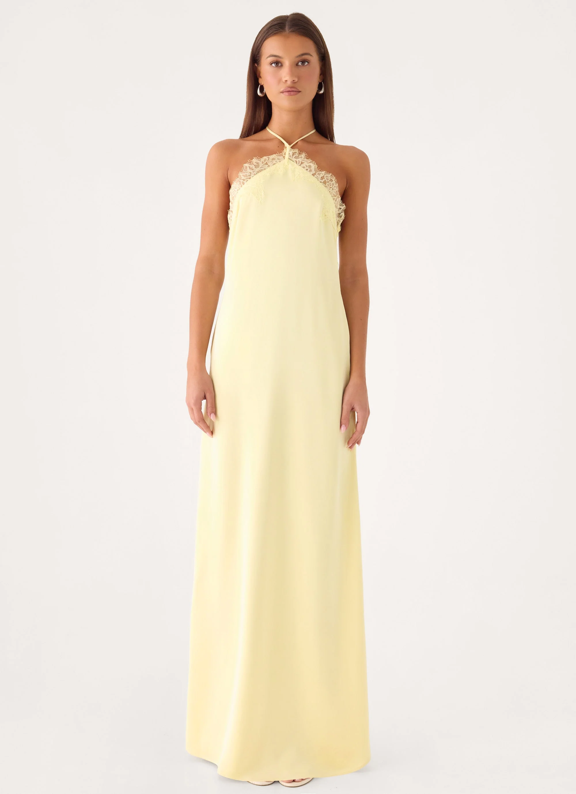Samaria Halter Maxi Dress - Yellow - luluinthesky