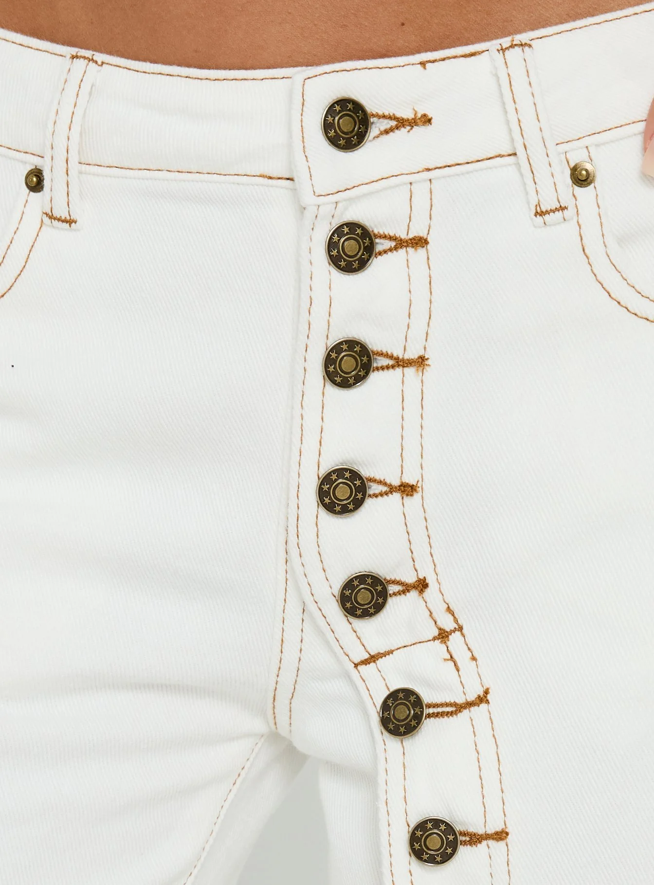 Penny Mid Rise Straight Leg Jeans White