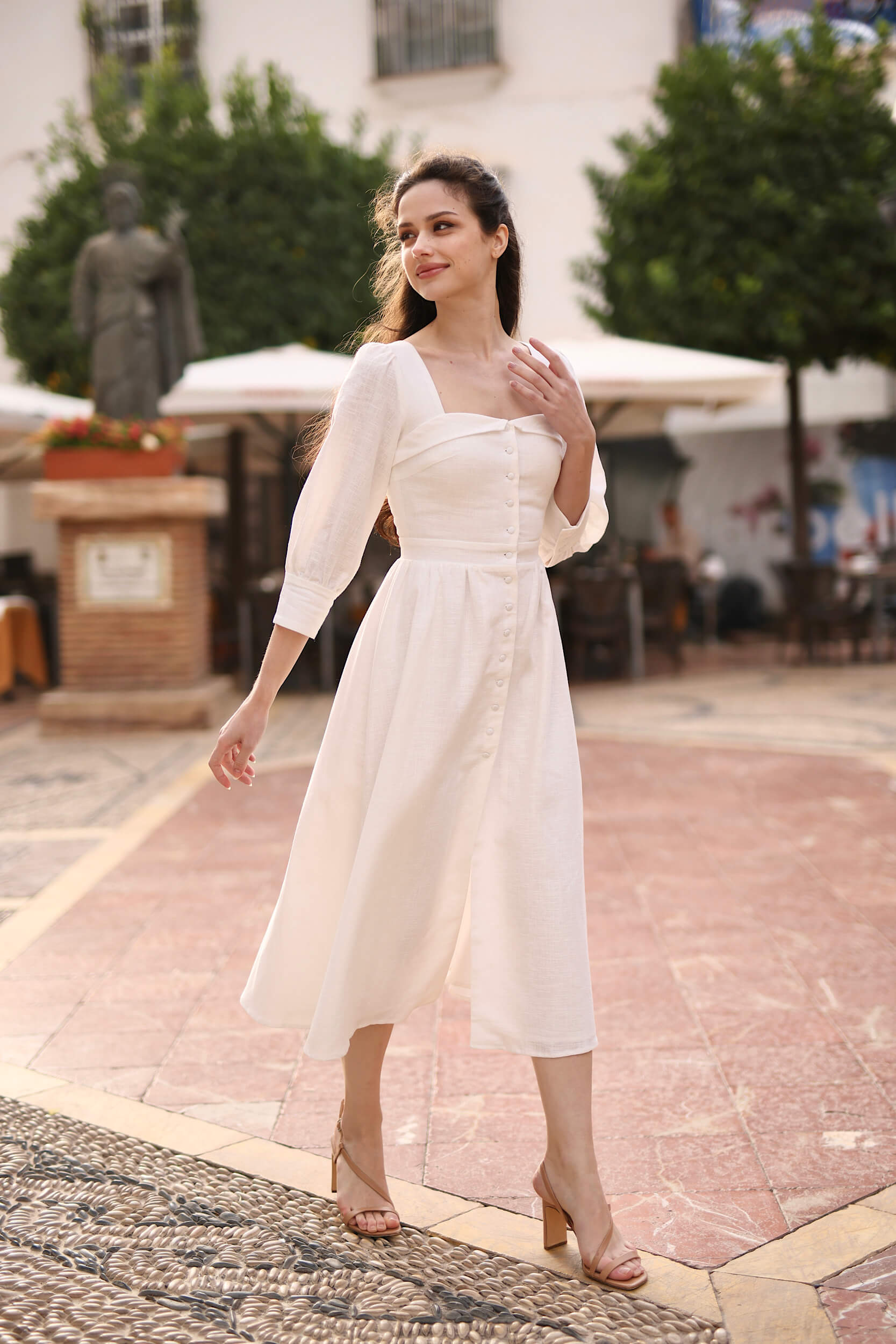 Esther Linen Dress - luluinthesky
