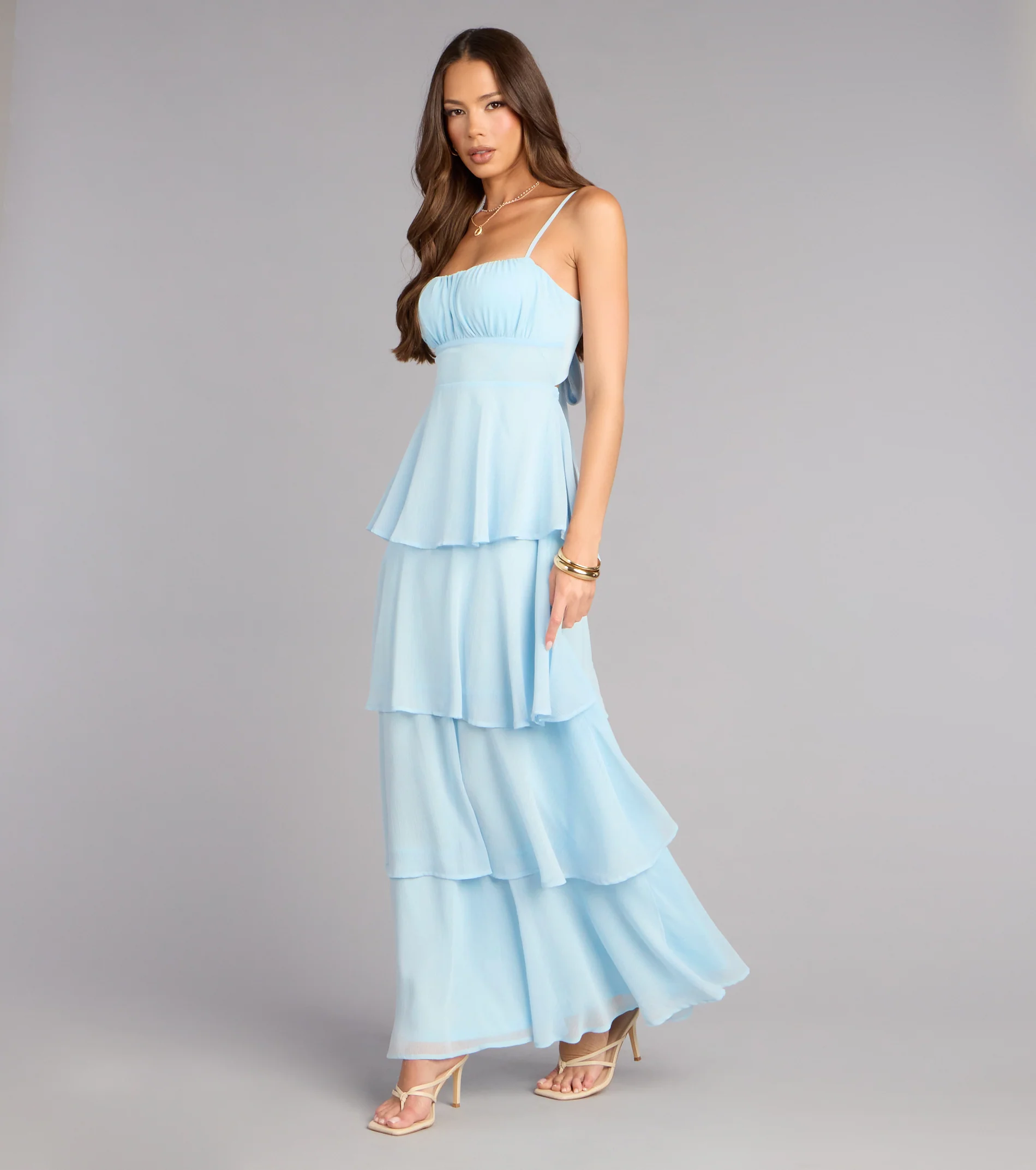 Evening Soirée Chiffon Maxi Dress - luluinthesky