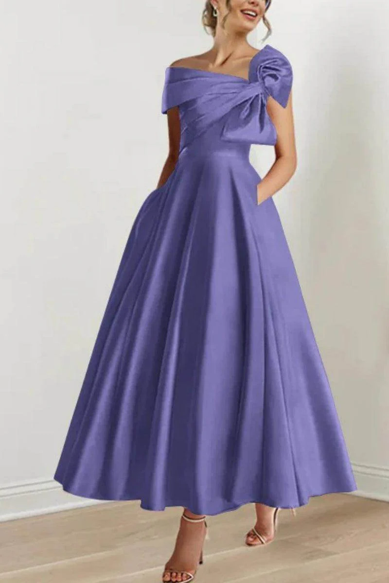 A Line Off The Shoulder Mother Dresses with Bows CM0333