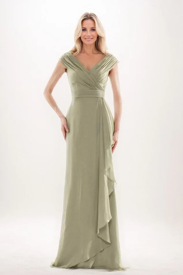 Sheath-Column Maxi Chiffon Mother Of The Bride Dress CM0312