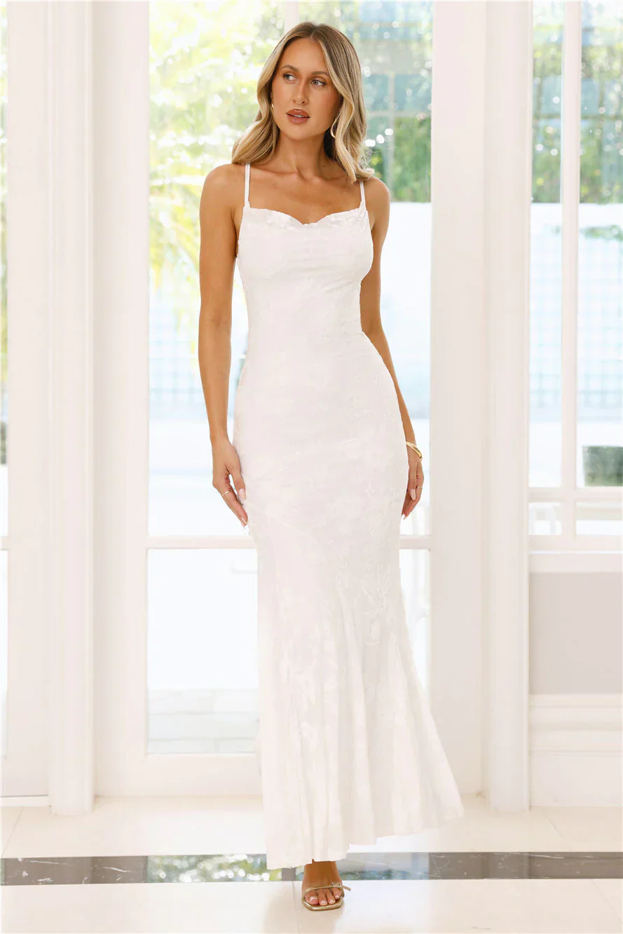 Nocturnal Luxe Maxi Dress White