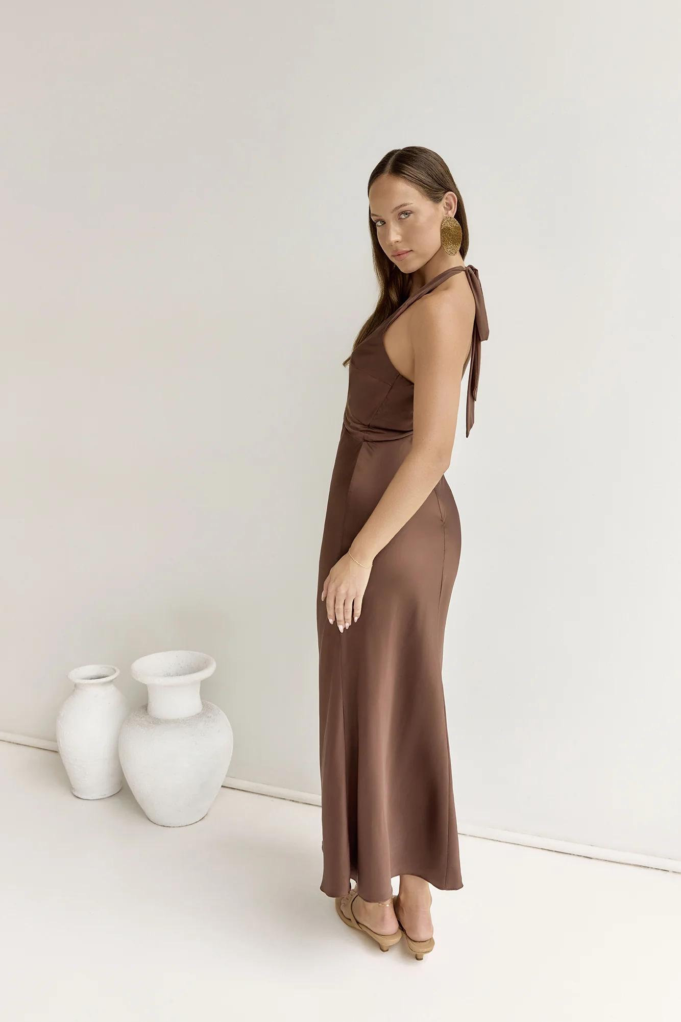 To The Dreamers Maxi Dress Brown