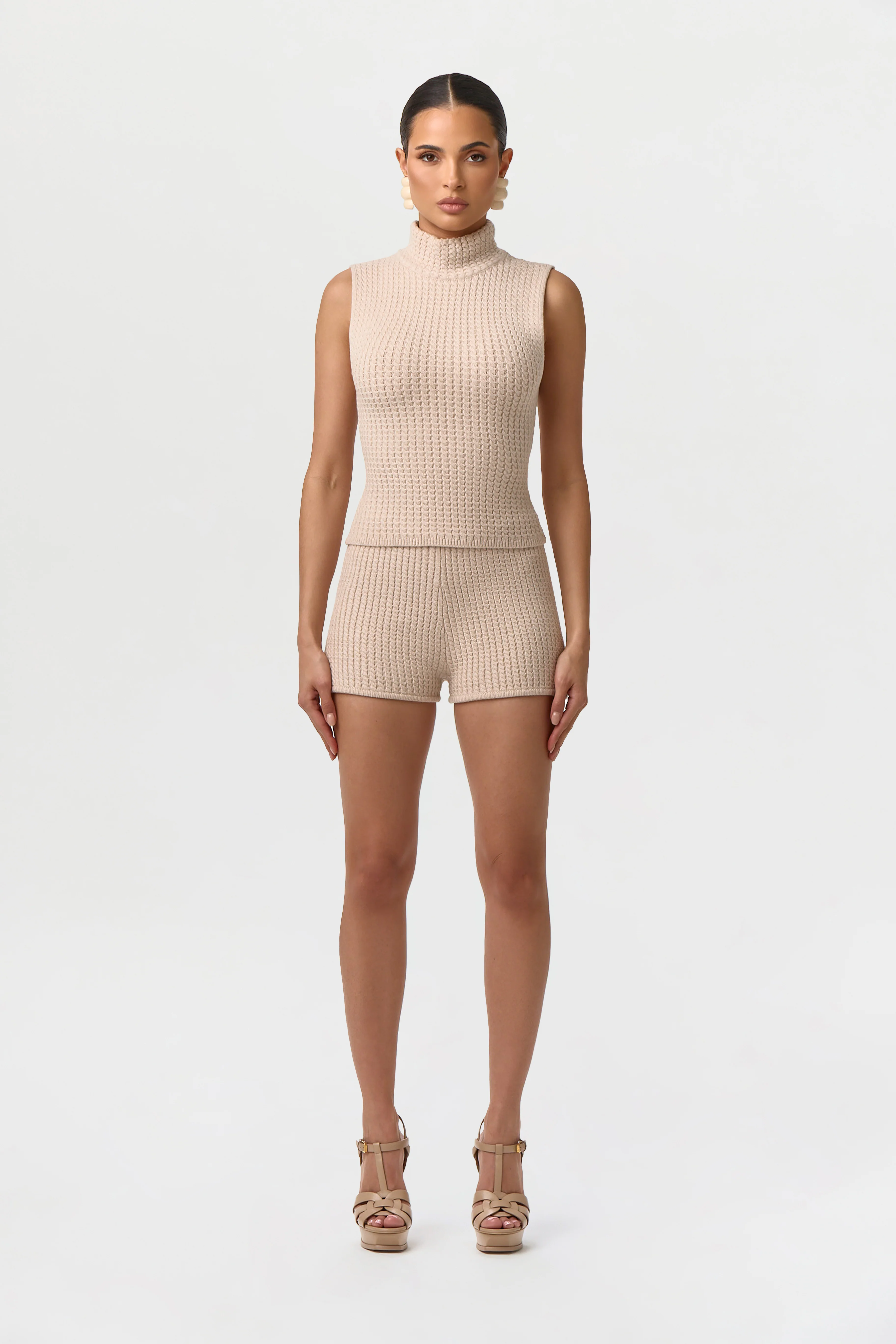 Cable Knit Sleeveless Top