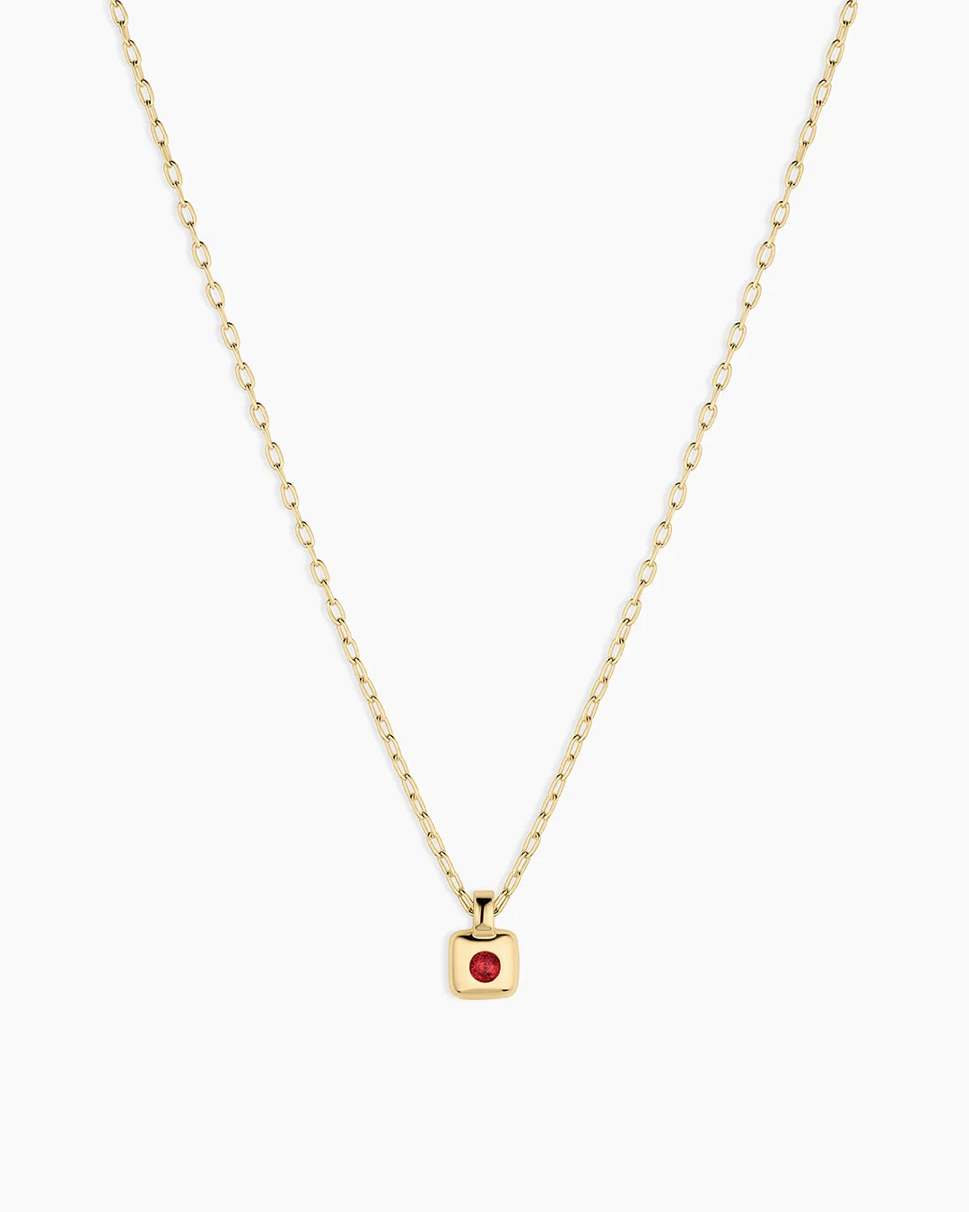 Petite Puff Birthstone Necklace