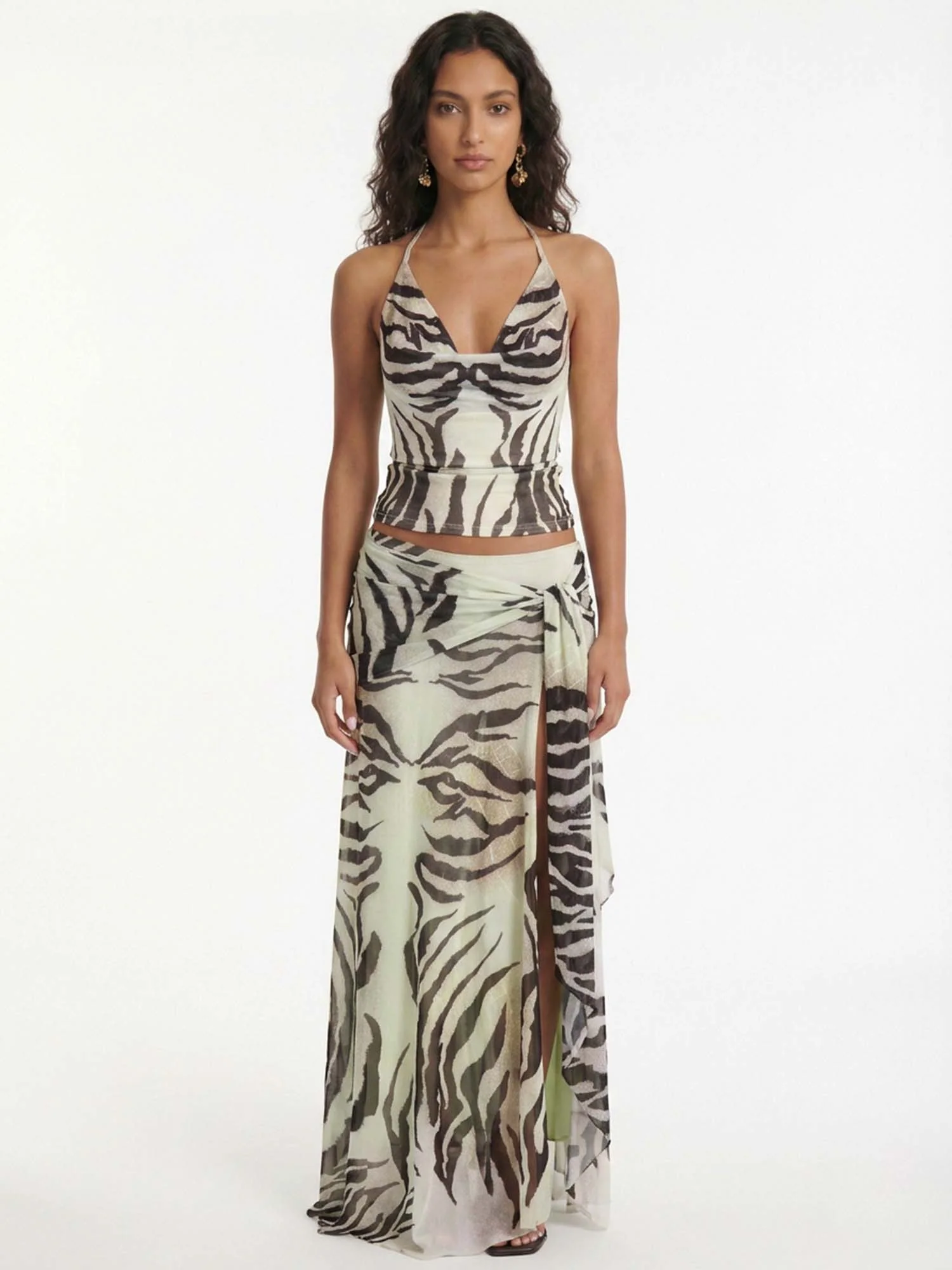 Zebra Print Halter Set