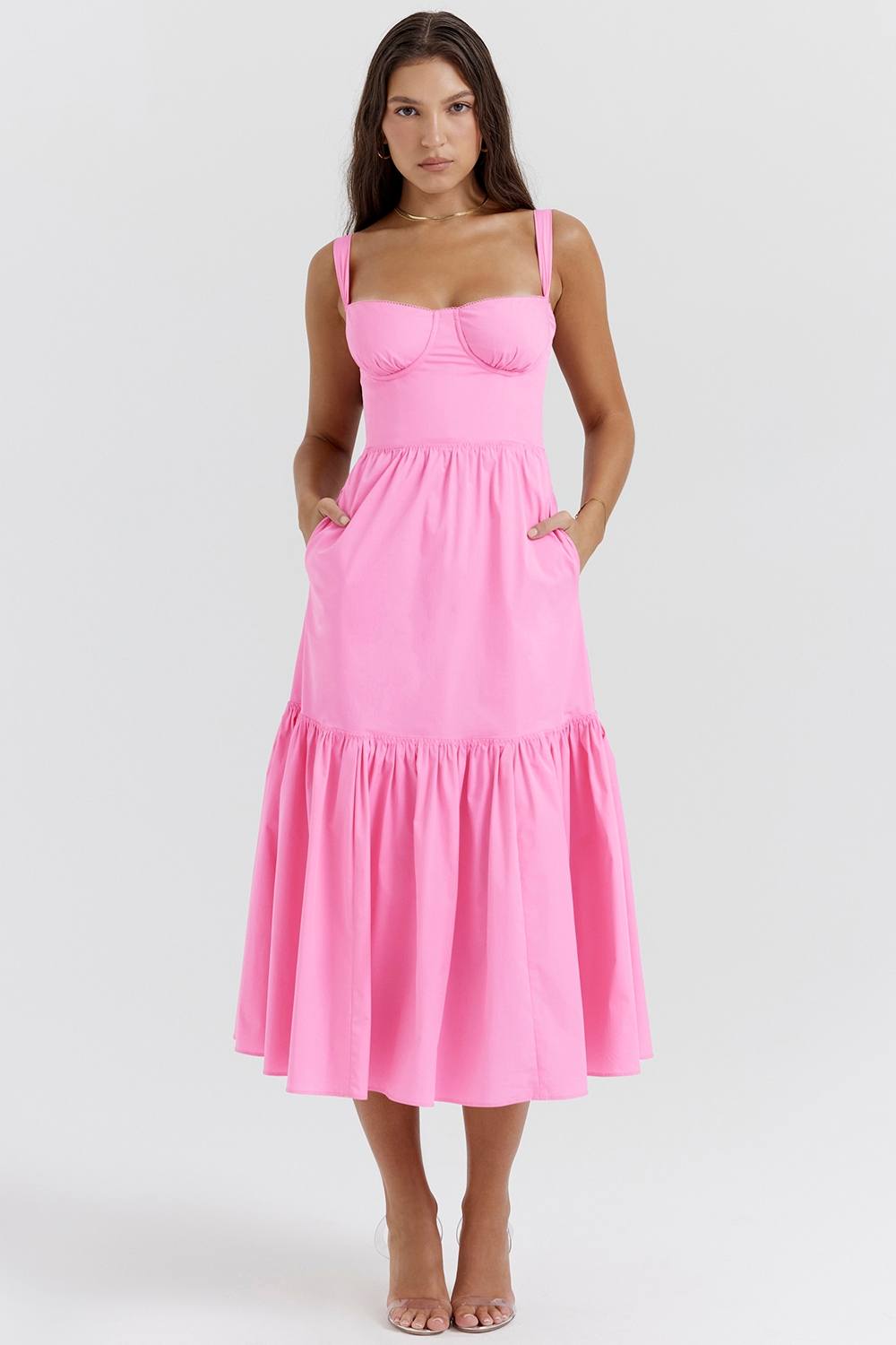 French Pink Midi Sundress
