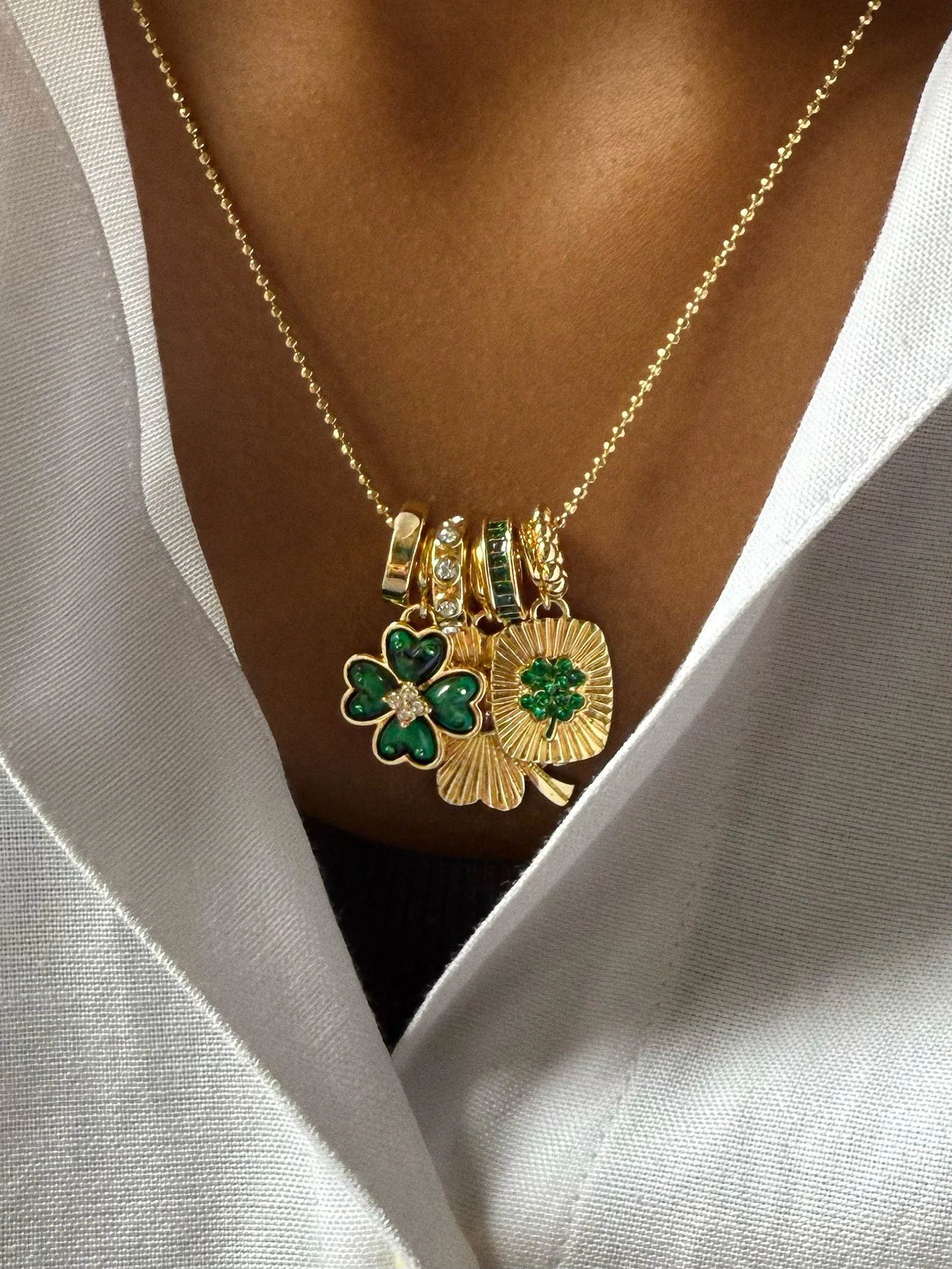 Lucky Clover Charm Necklace - Clover