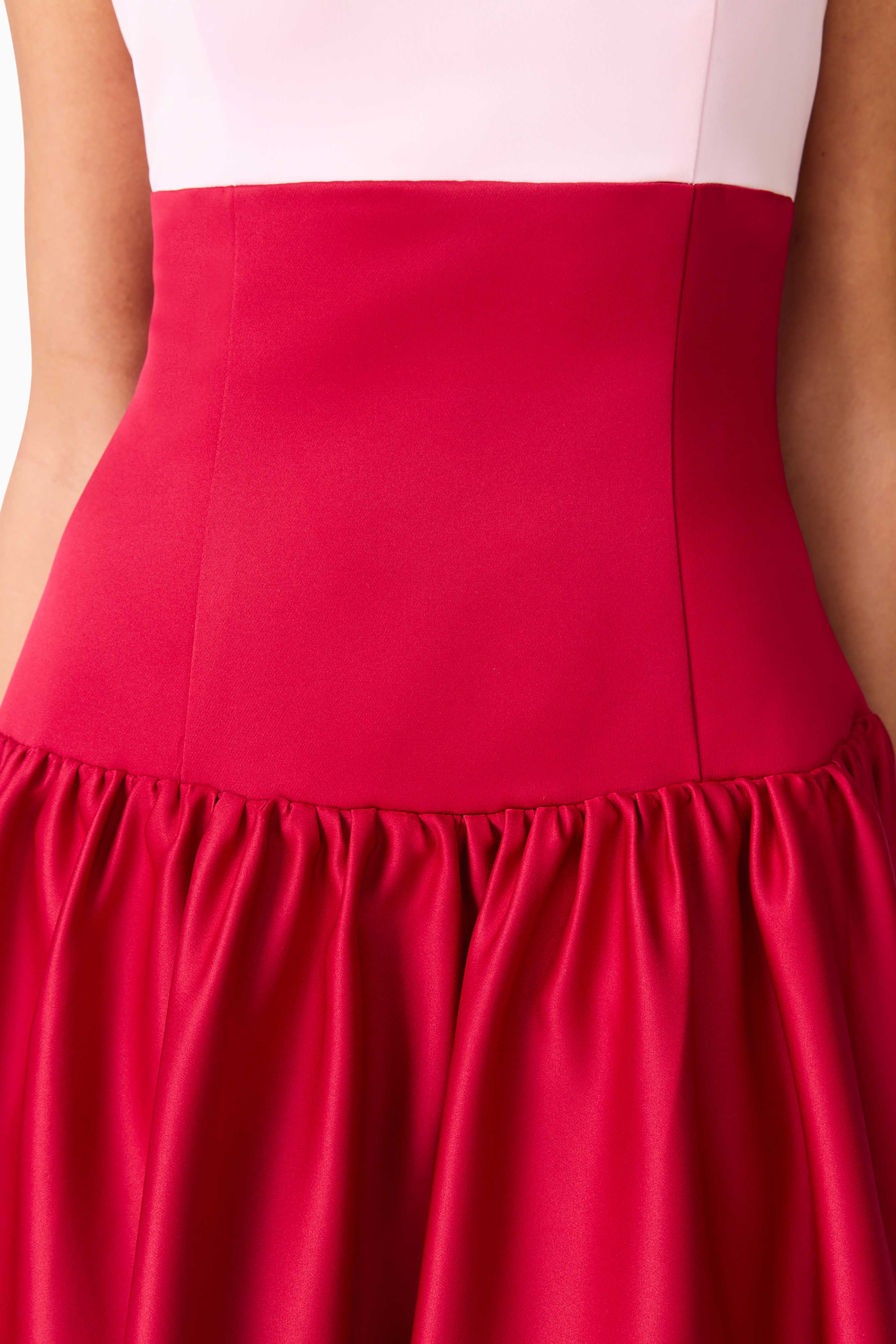 June A-Line Gown in Pink & Red