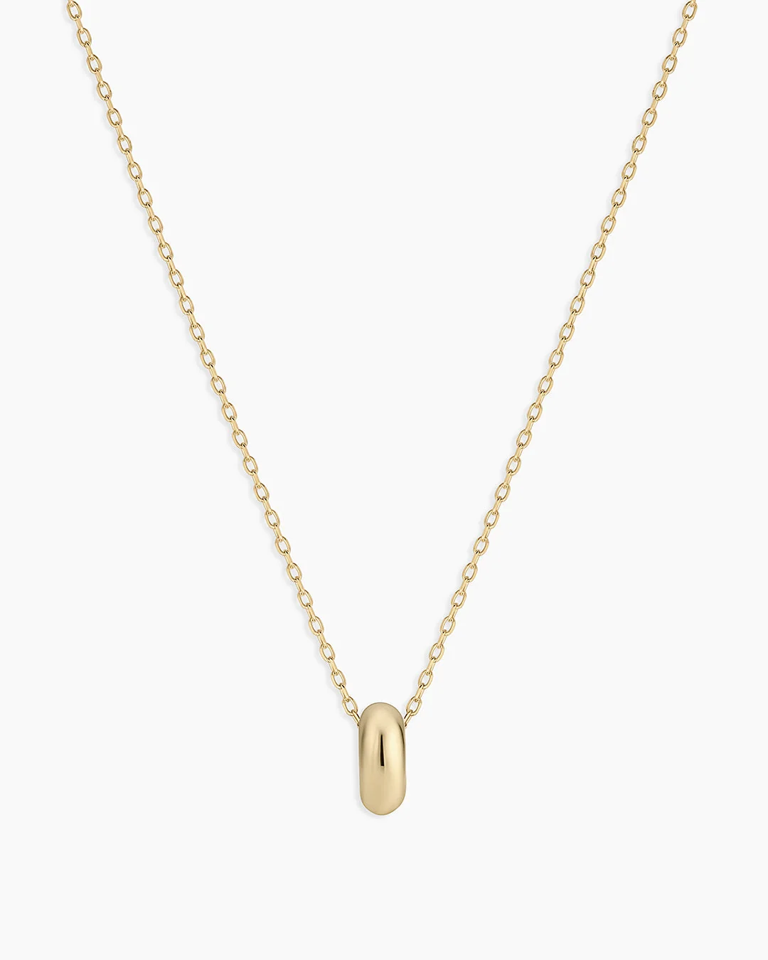 14K Gold Lou Halo Charm Necklace