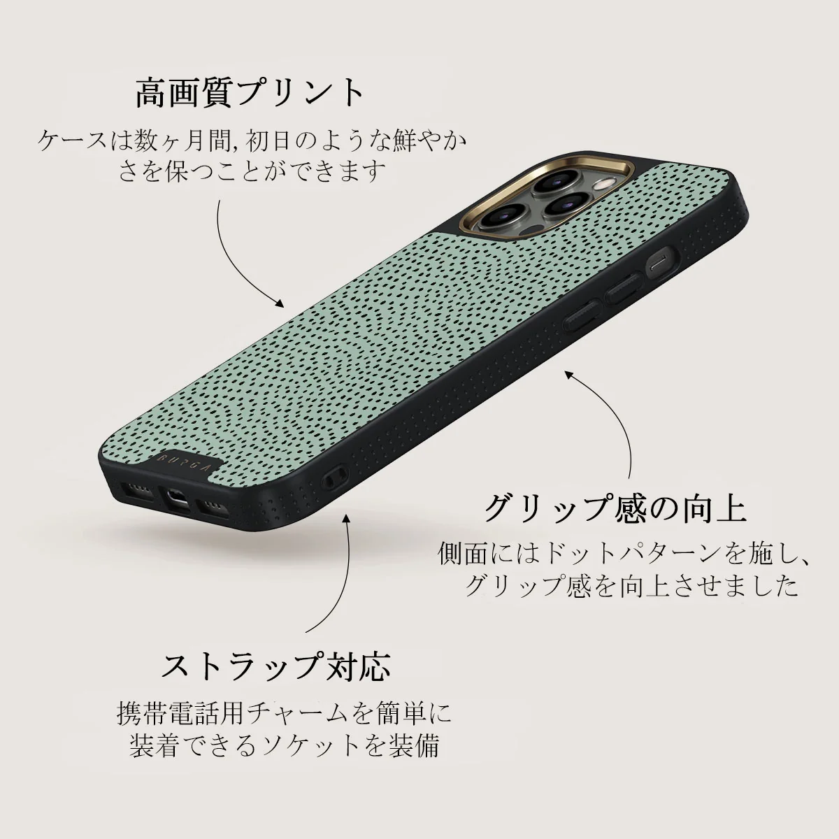 Mint Gelato - Dots iPhone 12 Pro ケース