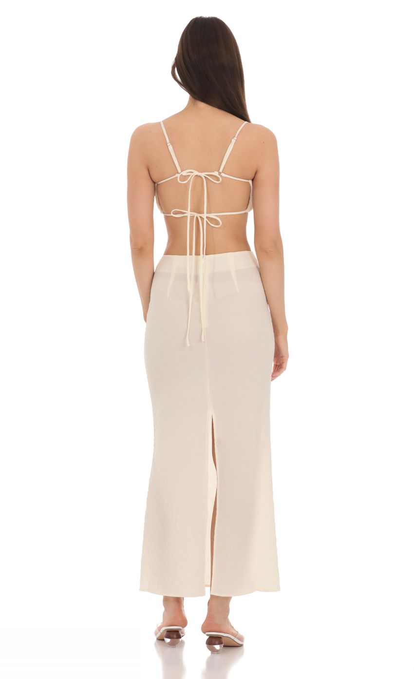 Cropped Two Piece Set in Cream