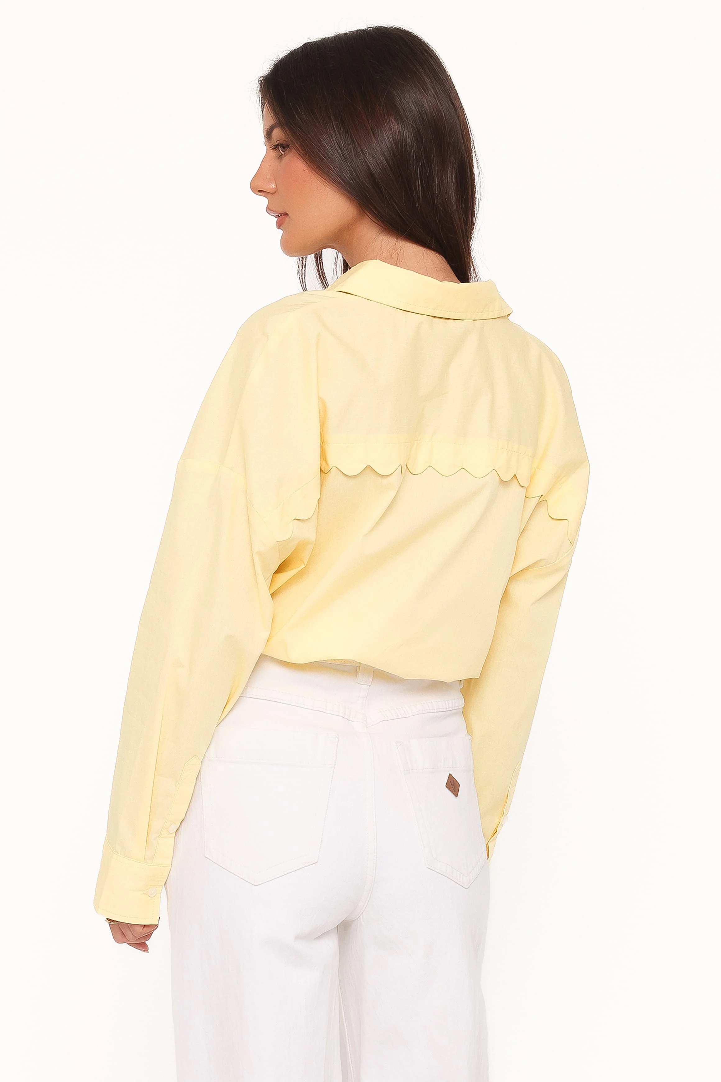 Inez Scallop Shirt - Yellow