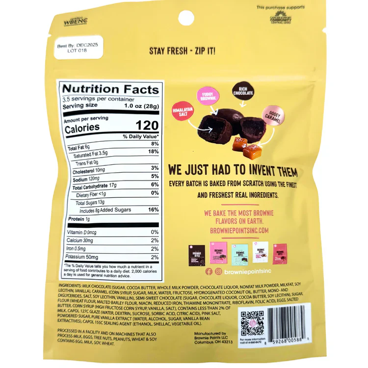 Brownie Points Salty Caramel Brownie Bites 3.5oz