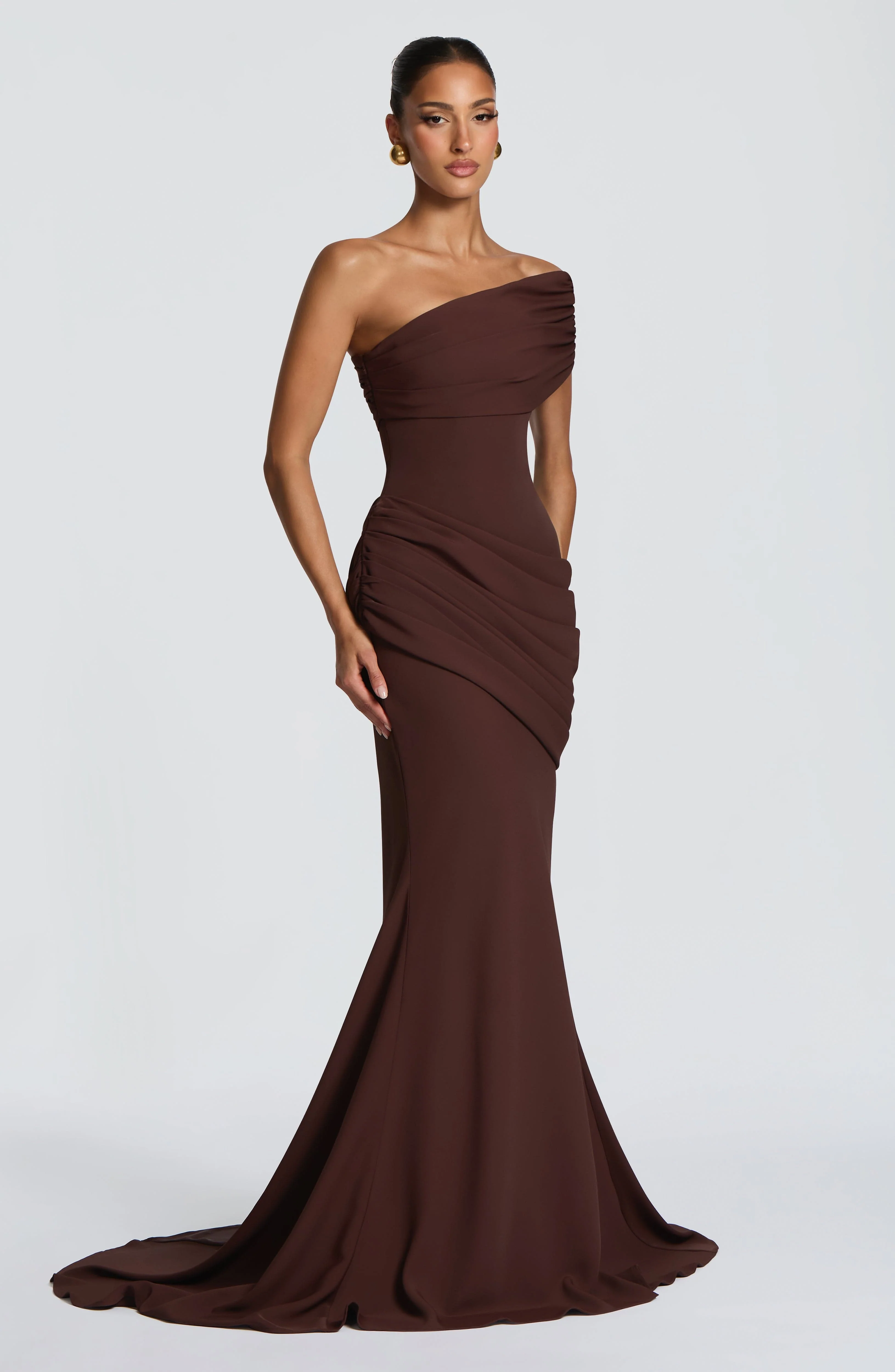 Kasia Gown - Plum Brown