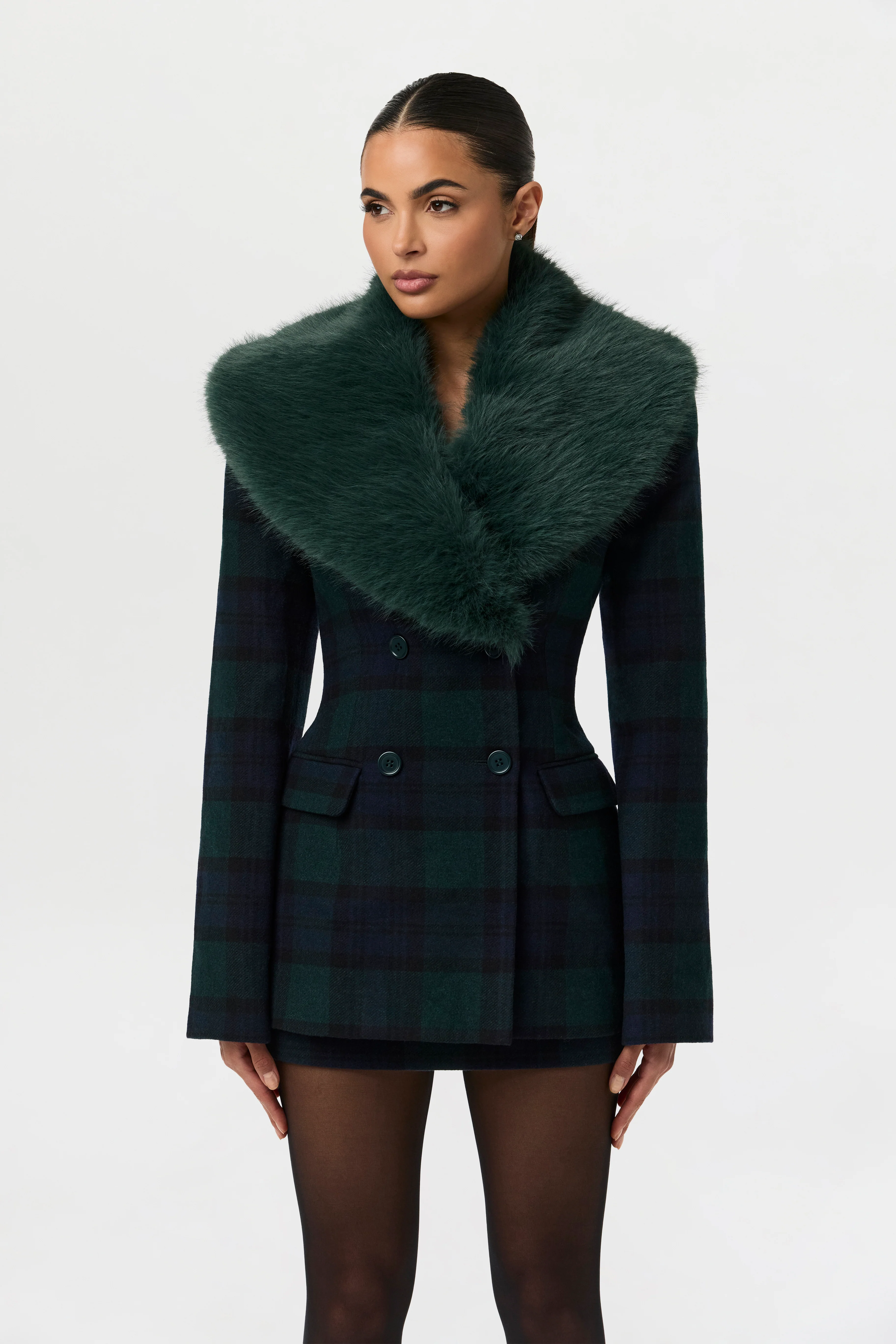 Suiting Plaid Mini Skirt