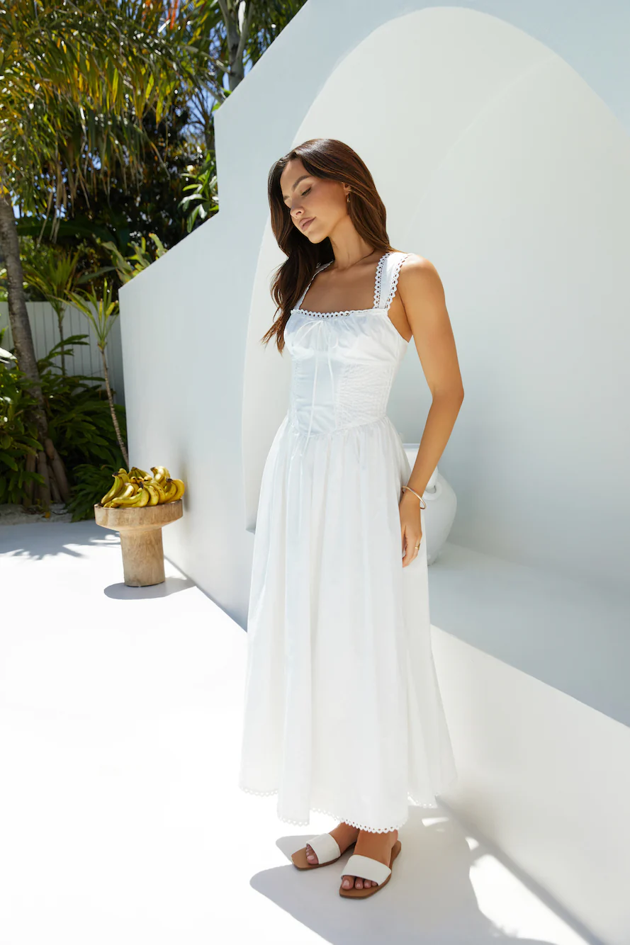 Wandering Soul Maxi Dress White - luluinthesky