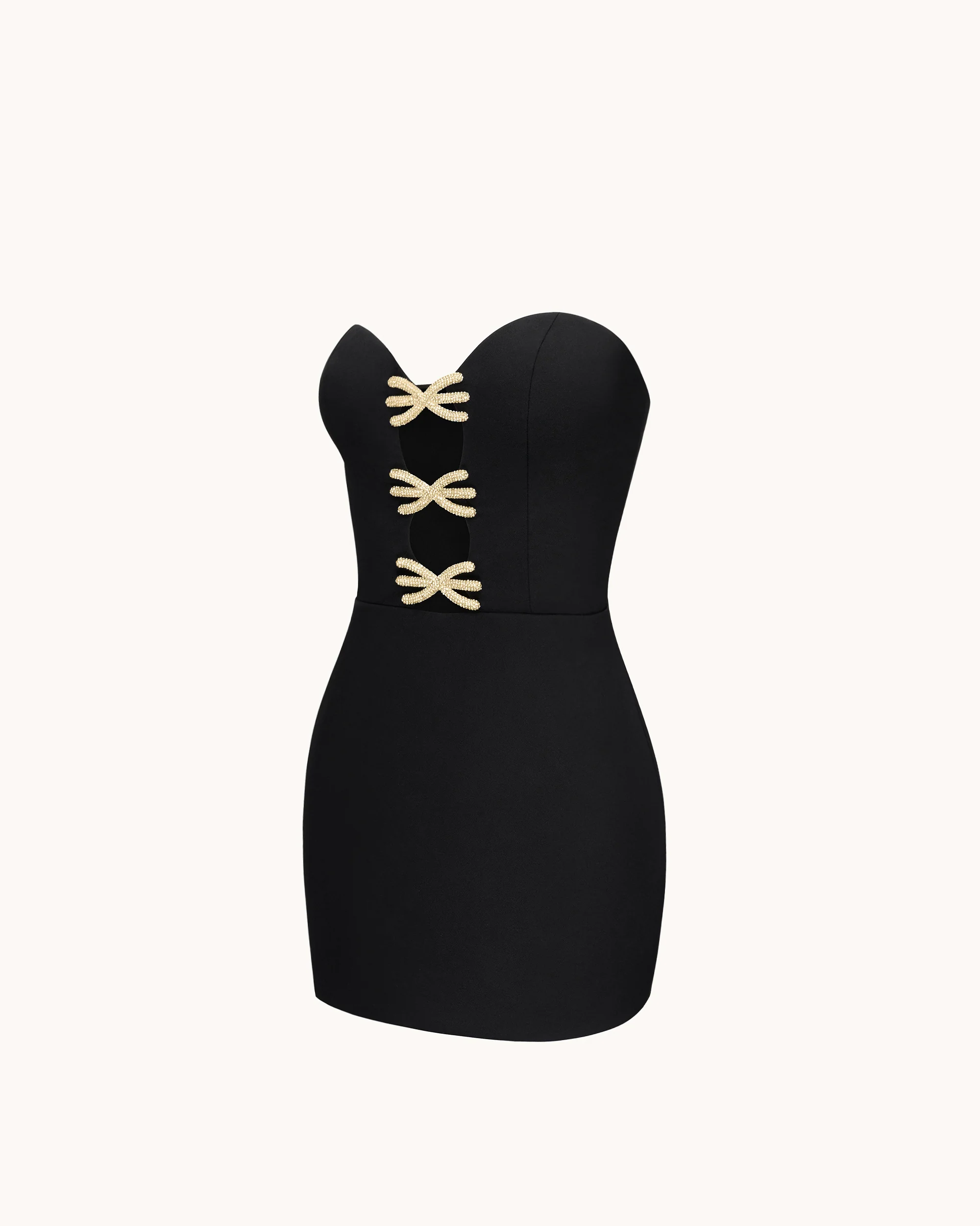 Samantha Cutout Mini Dress - Black - FASHION NOB