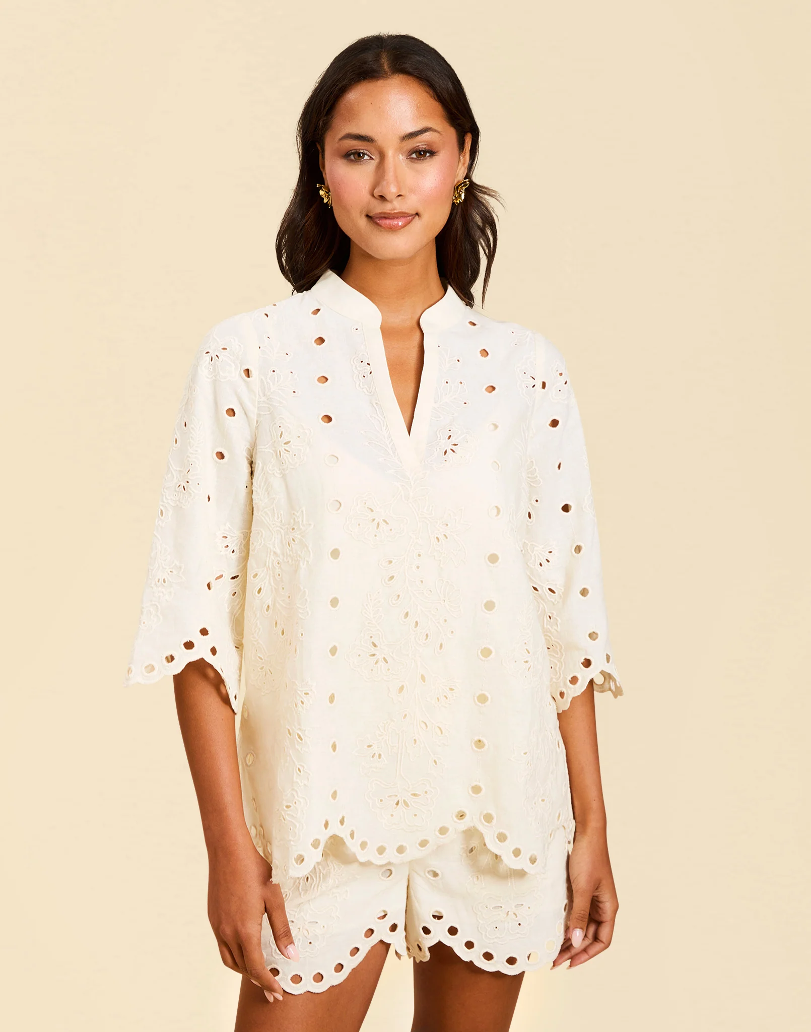 Emilio Scallop Lace Top