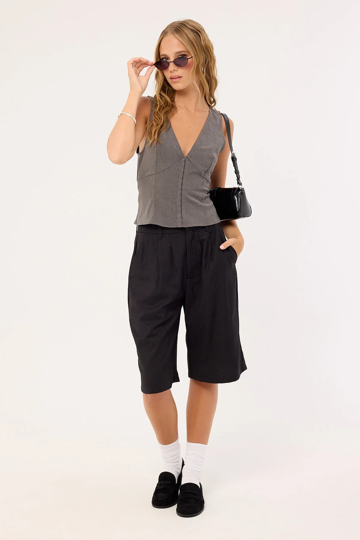 Motel Salpa Top Tailoring Charcoal