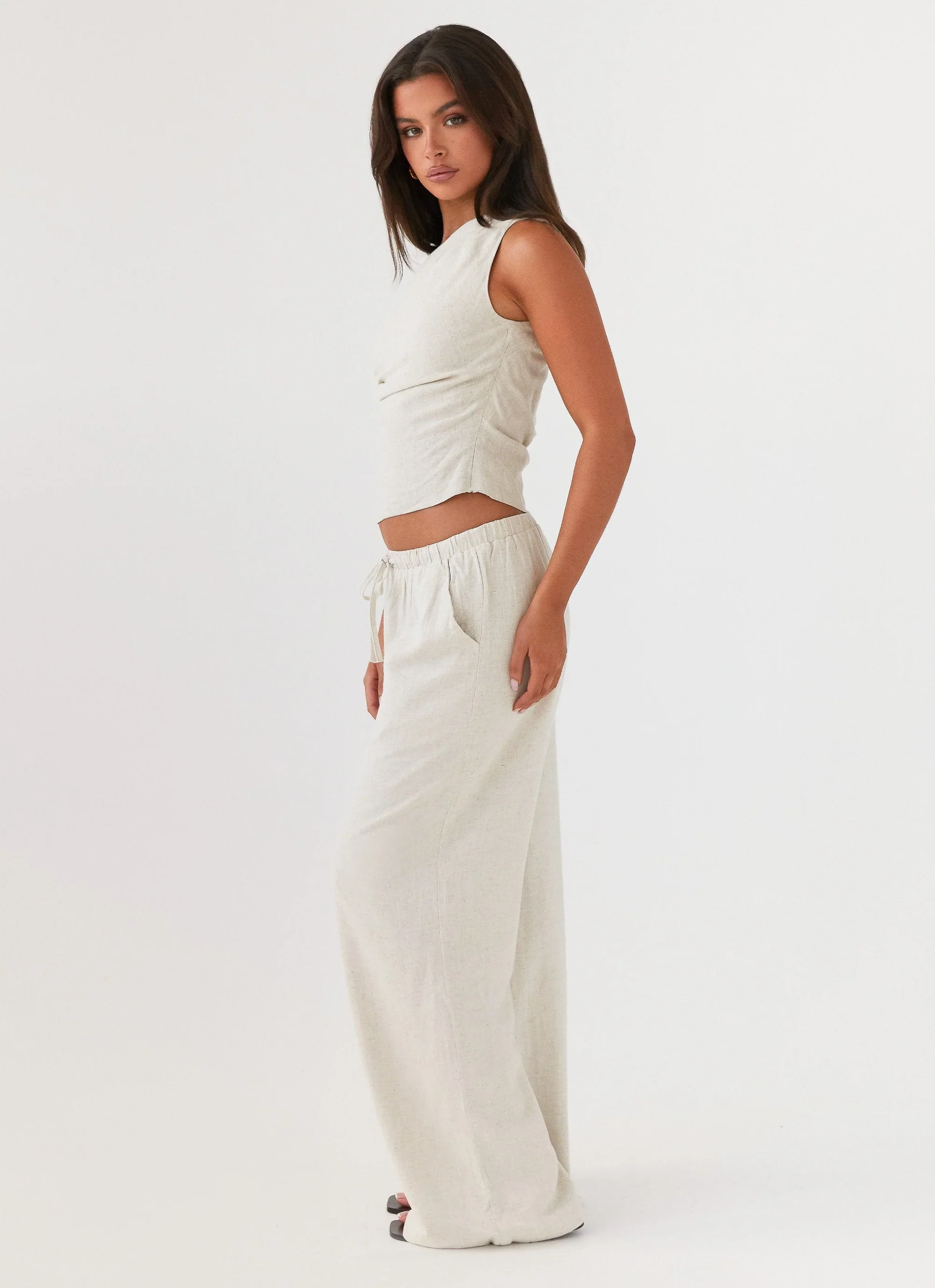 Set Sail Linen Pants - Oat