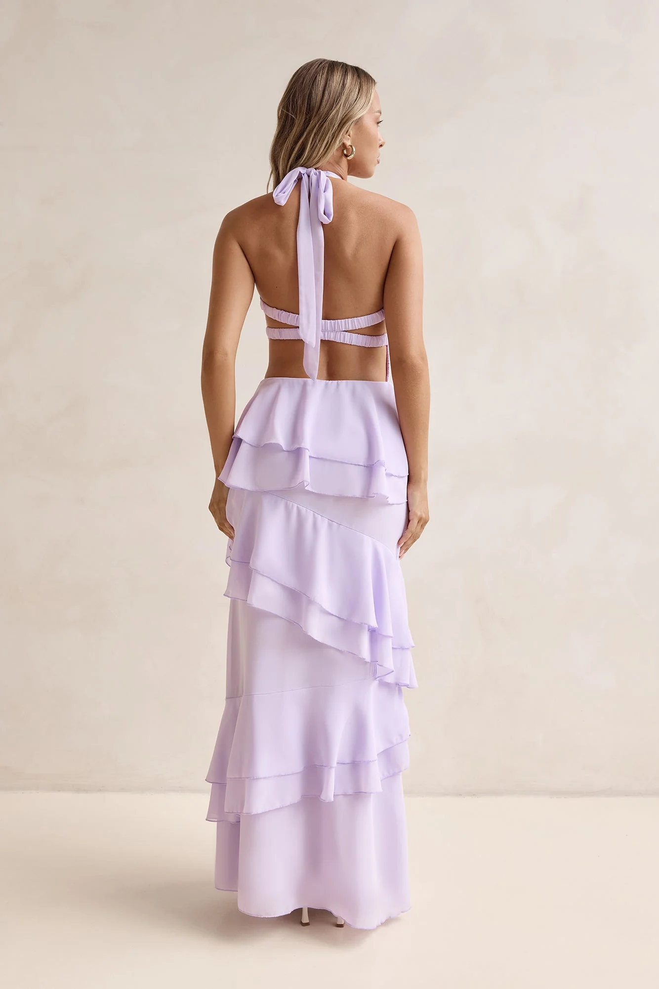 Path Of Fate Halter Maxi Dress Lilac