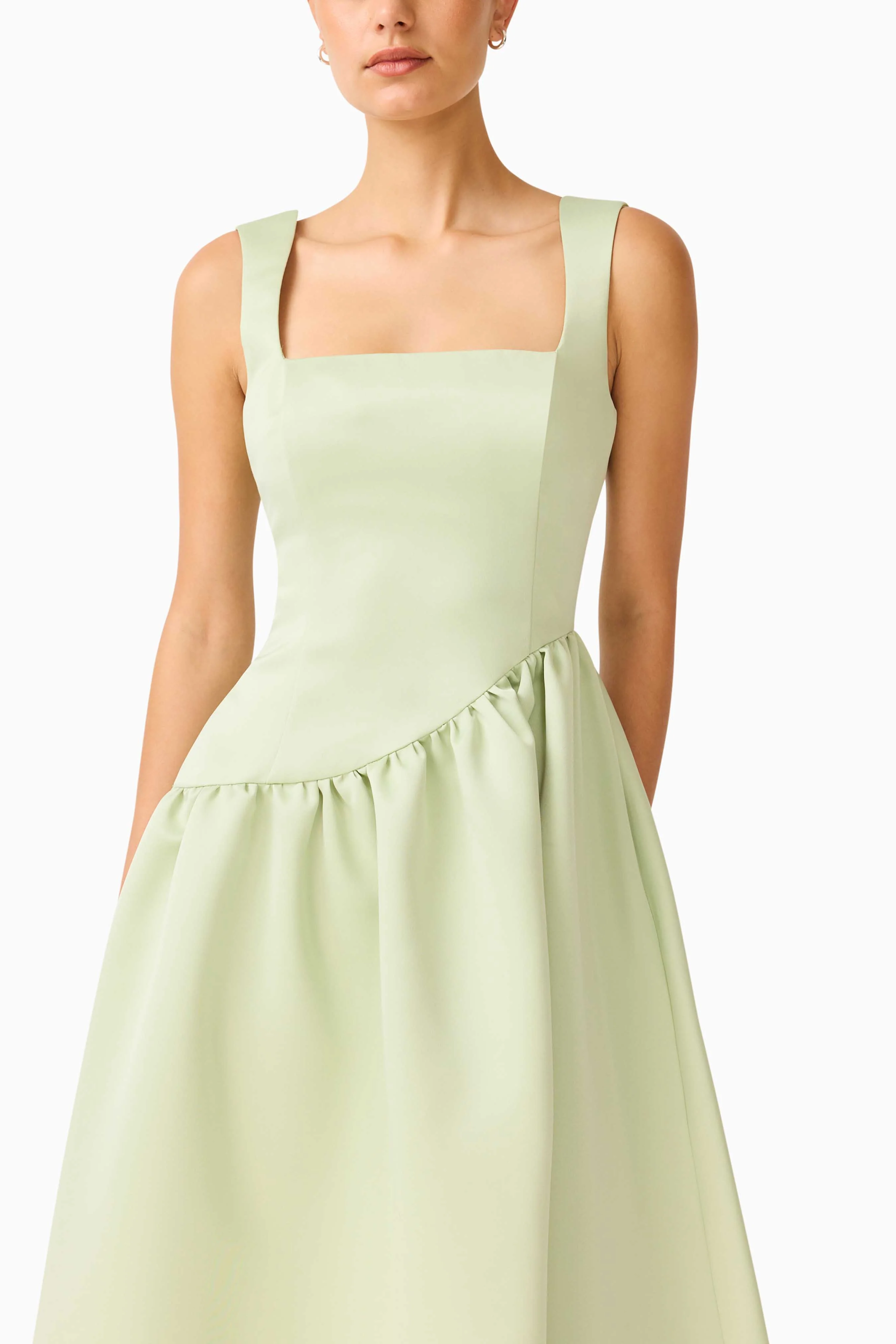 Ruelle A-Line Maxi Dress in Sage Green