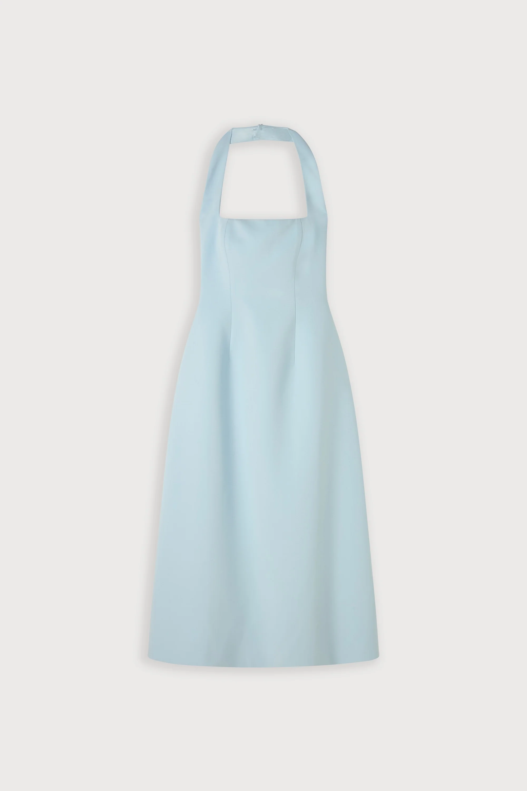 Cotton Mix Halter Midi Dress
