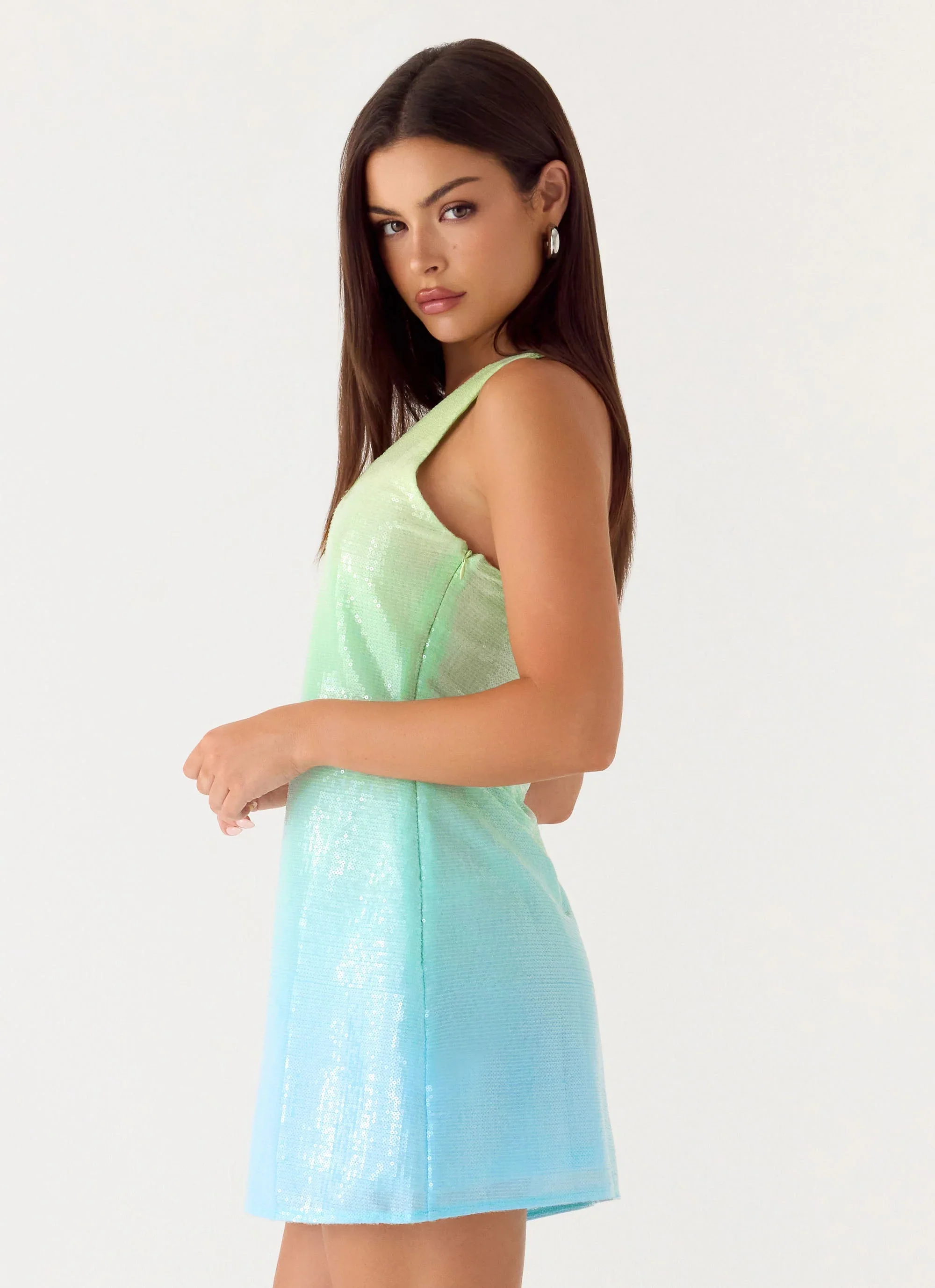 Mora Sequin Mini Dress - Sea Ombre