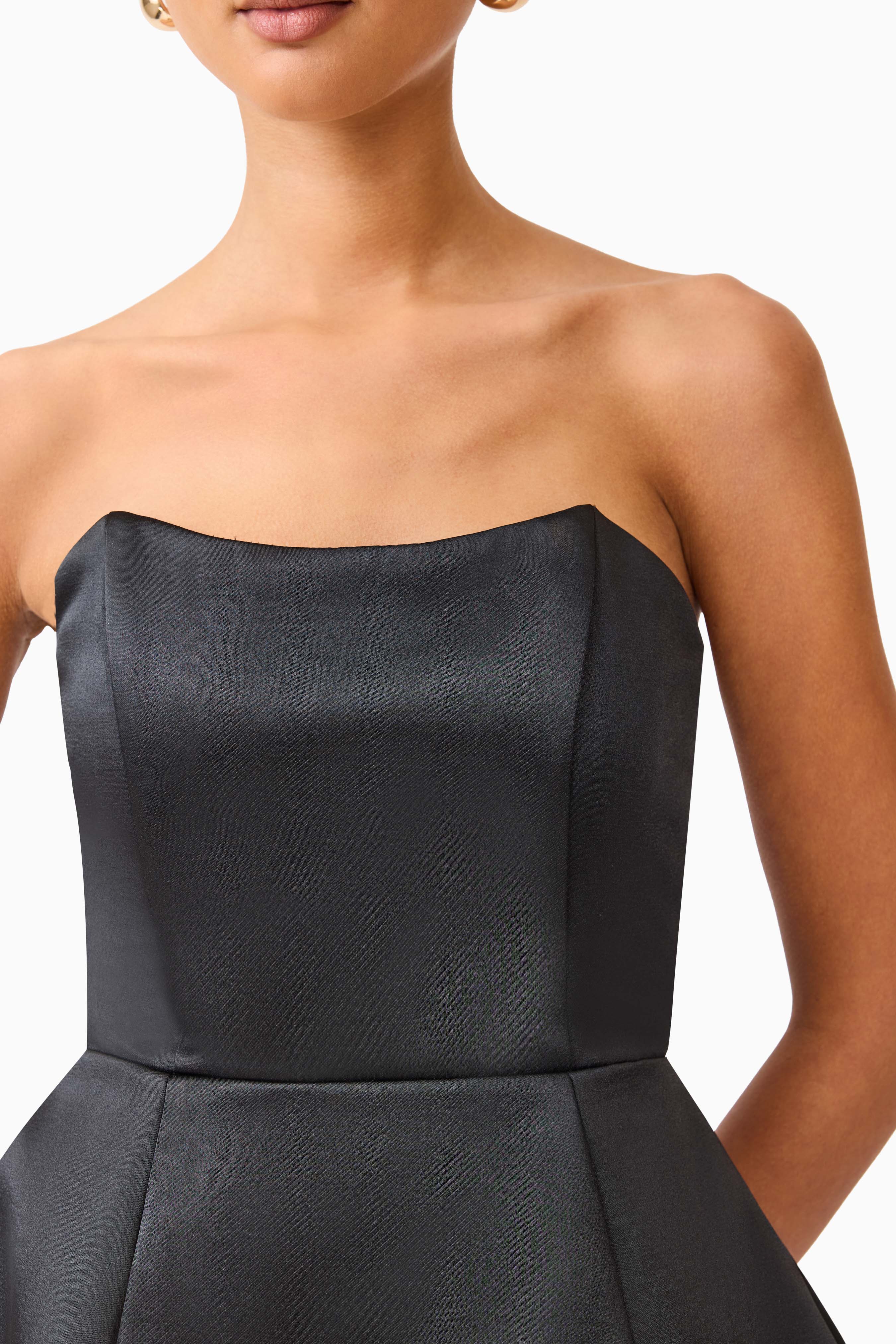 Manon Tulip Mini Dress in Black