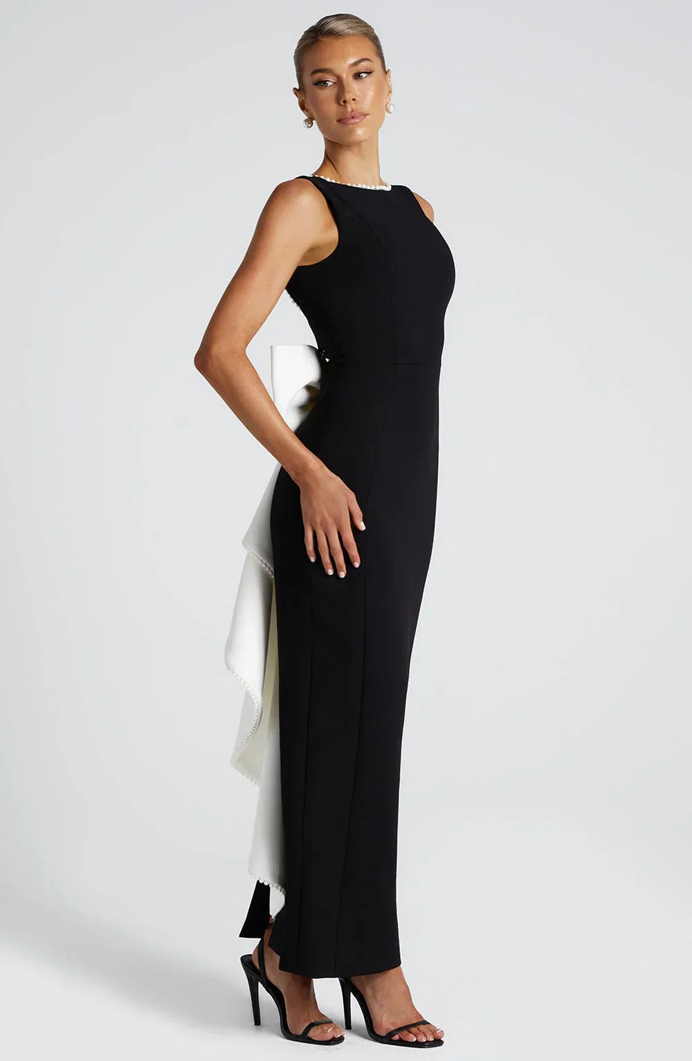 Lana Midaxi Dress - Black/White