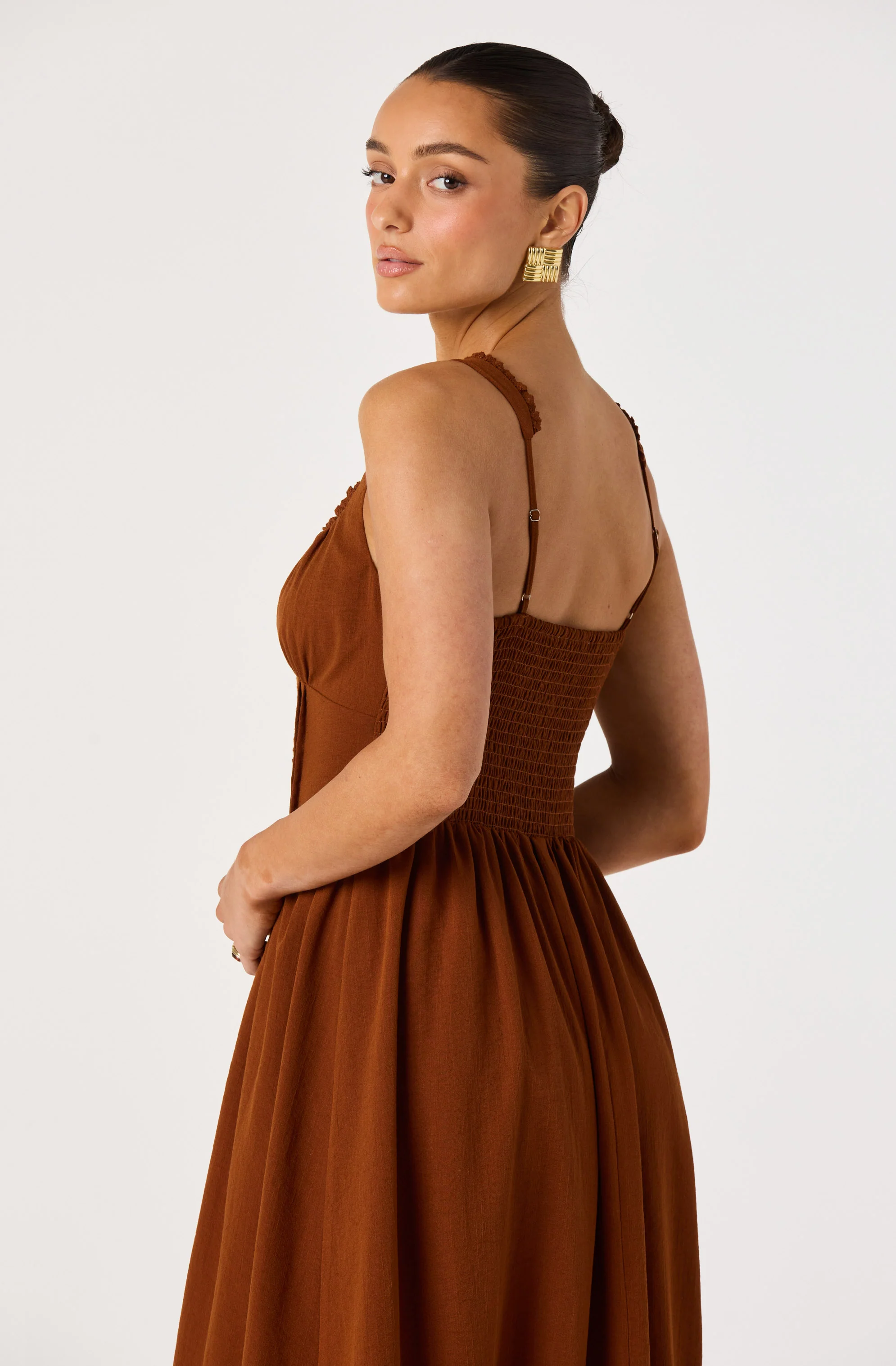Sahana Crochet Trim Milkmaid Dress