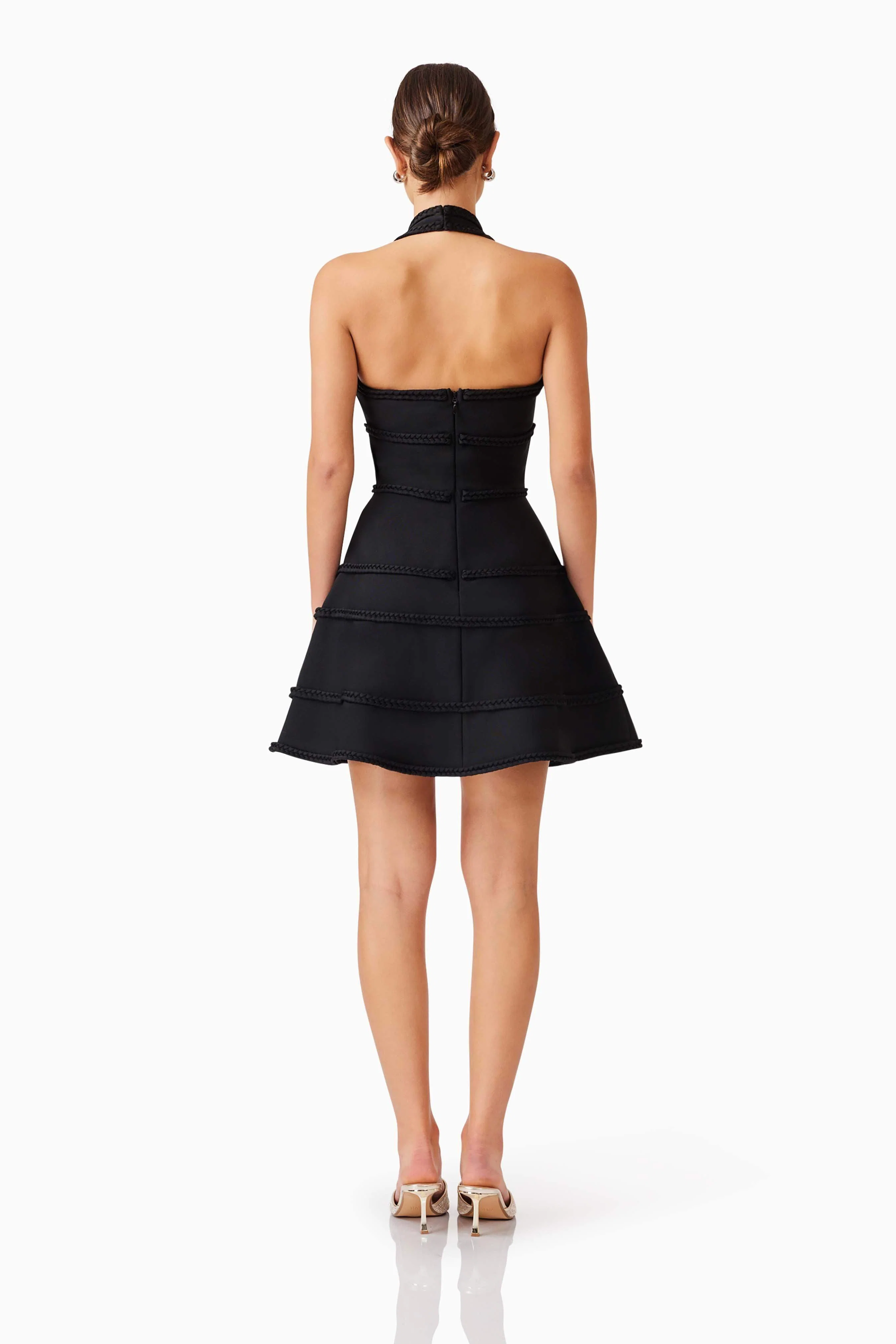 Katlyn Halter Mini Dress in Black