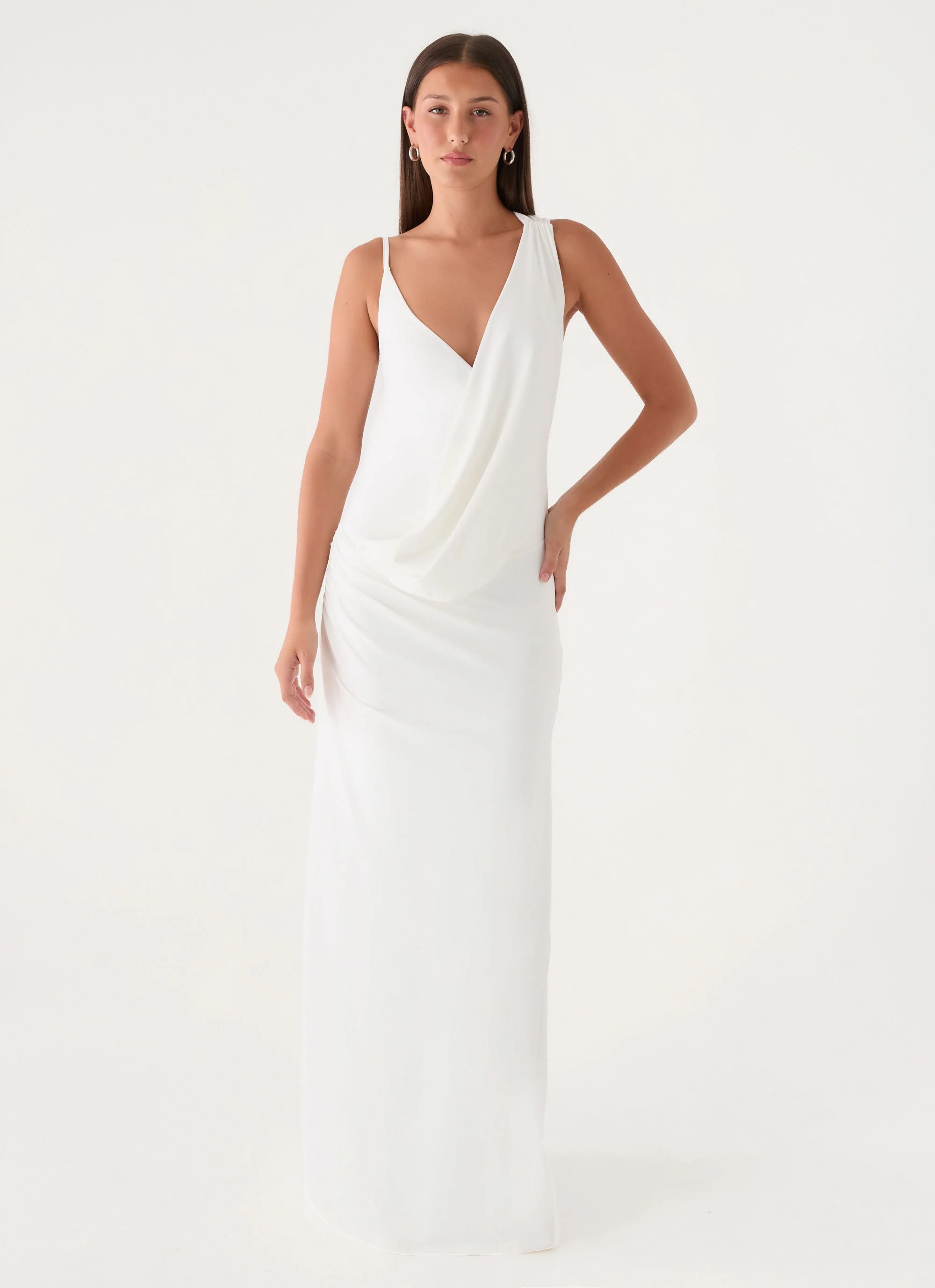 Isamaya Maxi Dress - White - luluinthesky