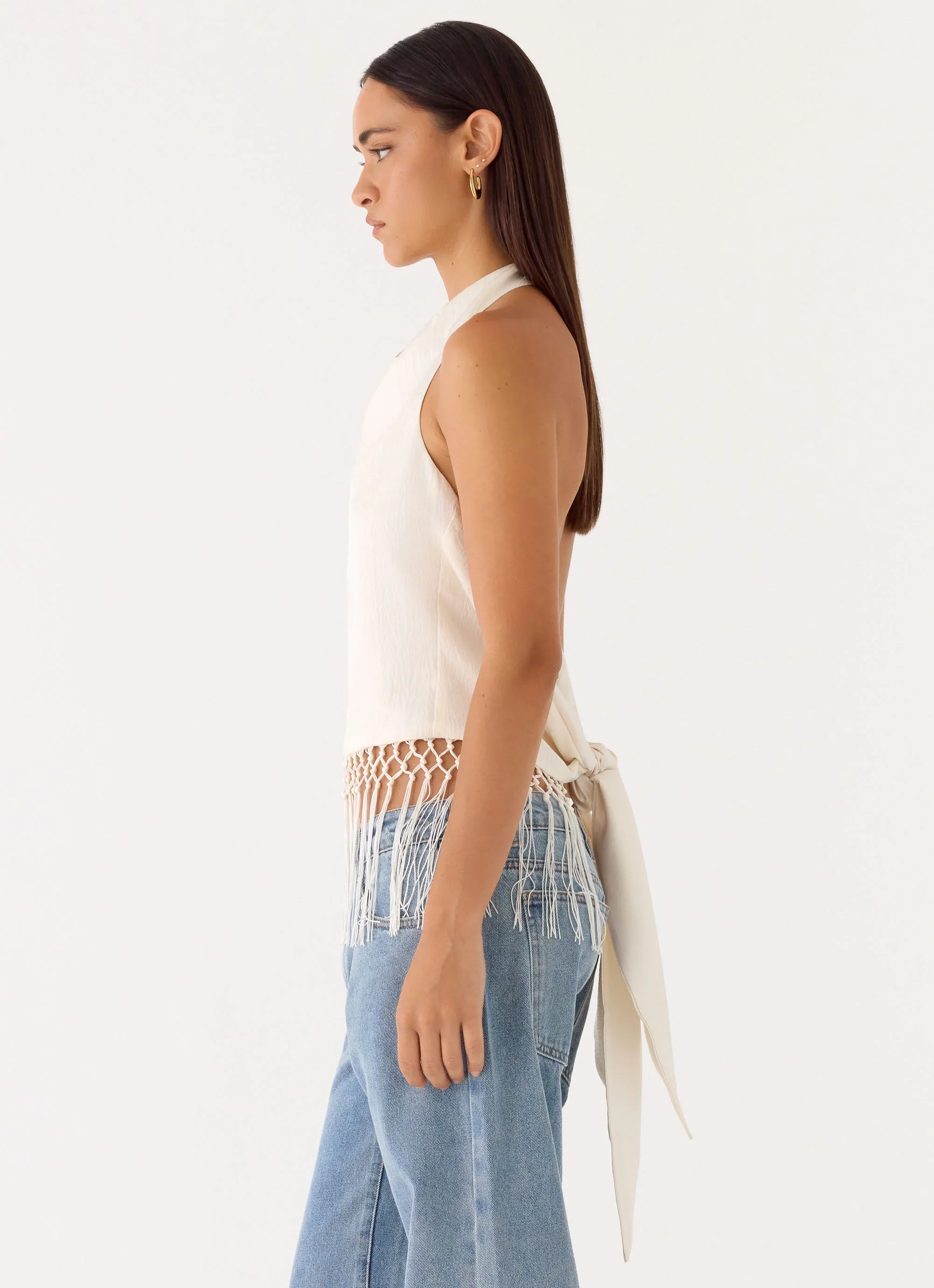 Mania Tassel Top - Ivory