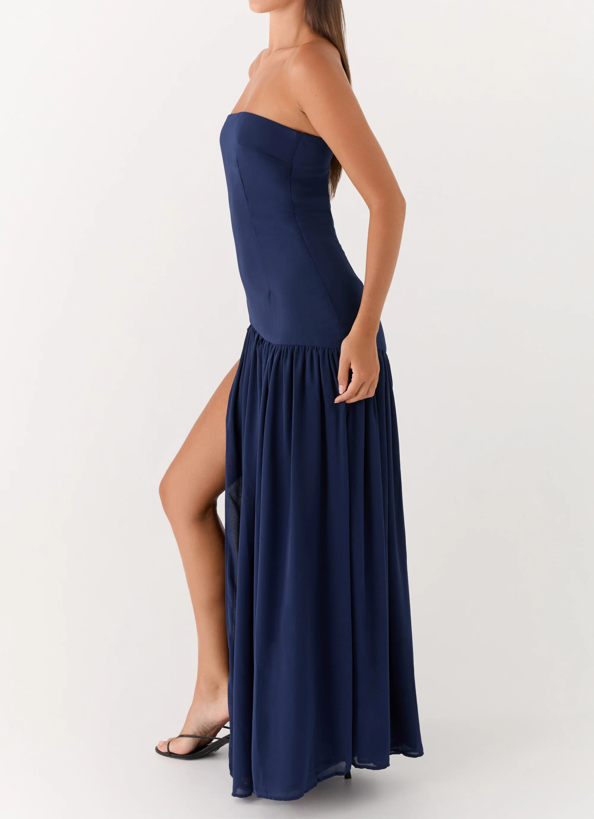 Eden Strapless Maxi Dress - Navy