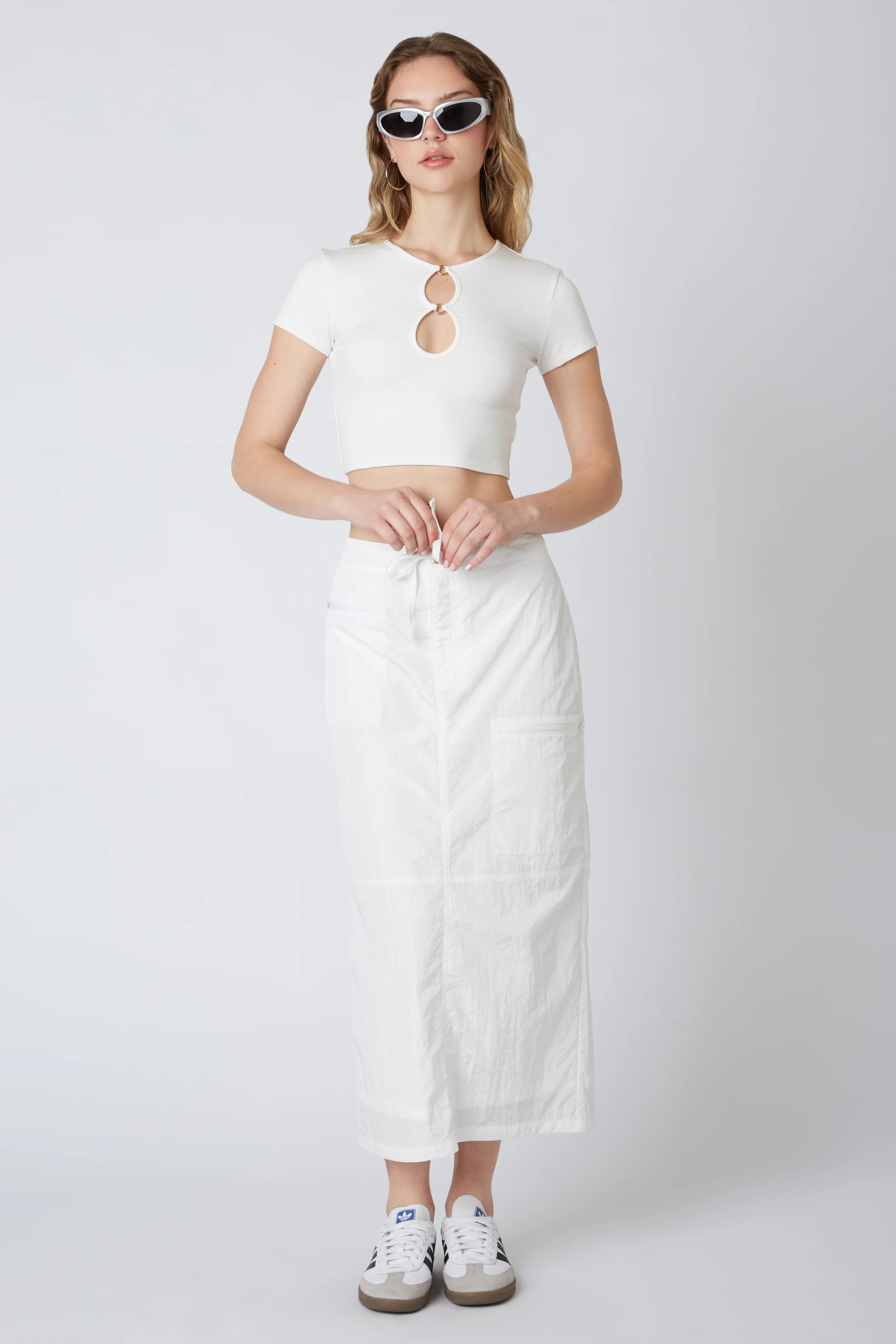 Keyhole Cut Out Baby Tee