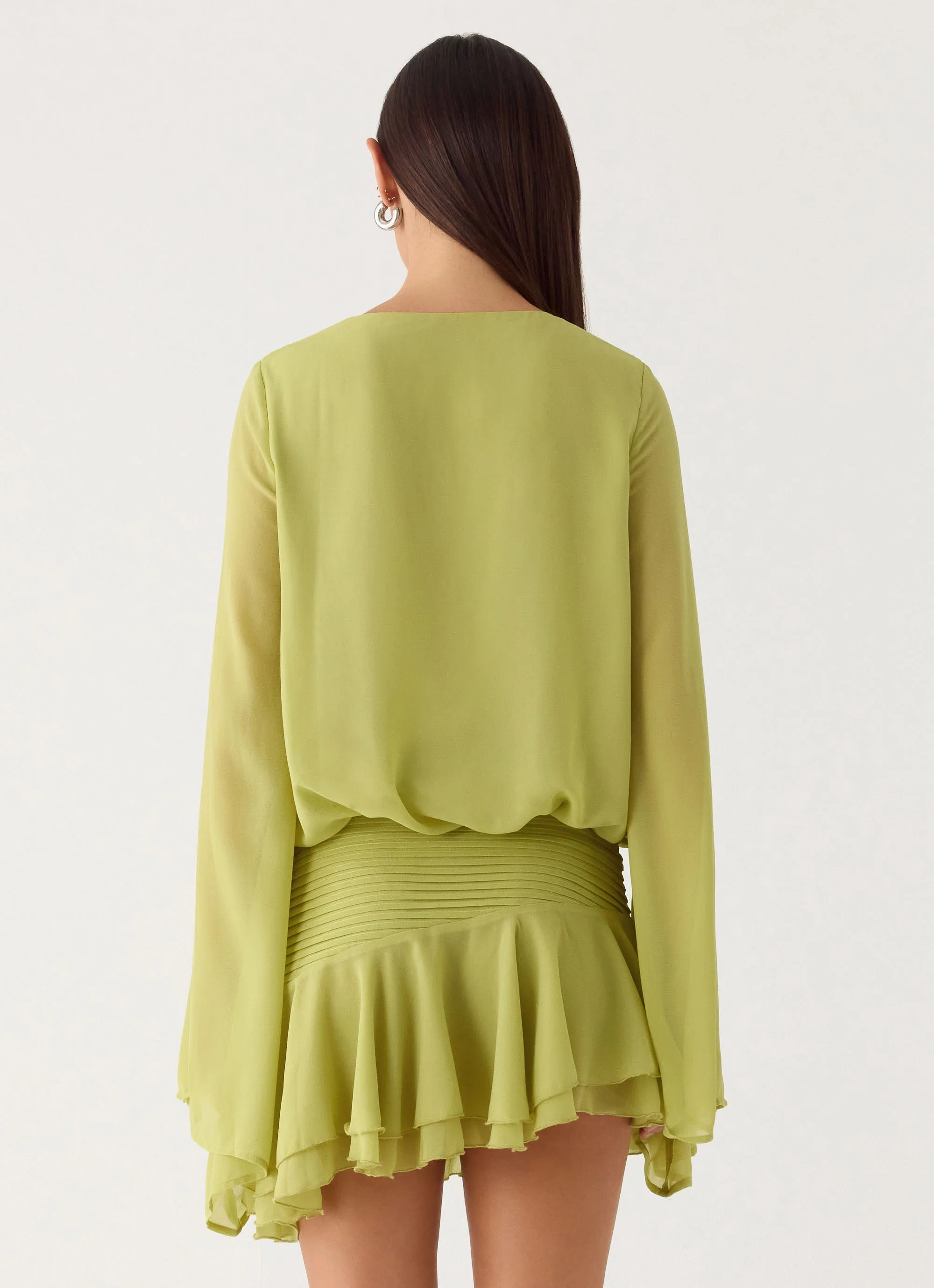 Solo In Soho Mini Dress - Lime