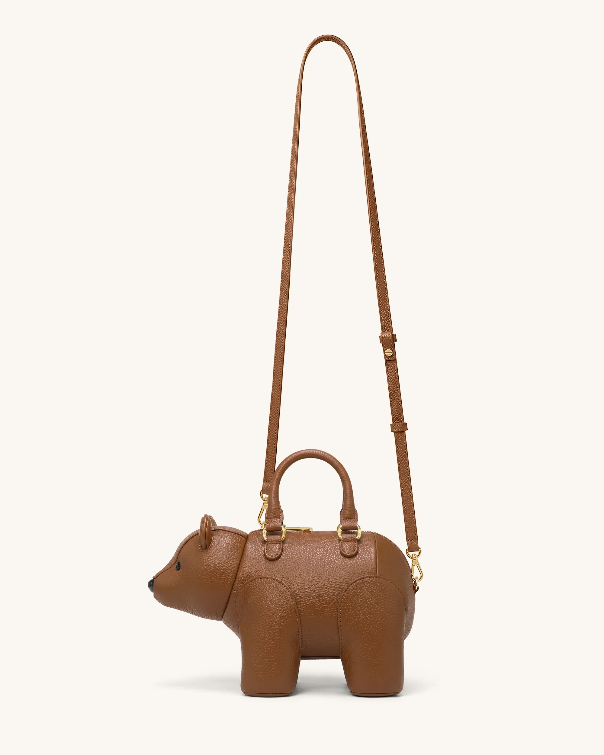 Bernie Bear Top Handle Bag - Brown